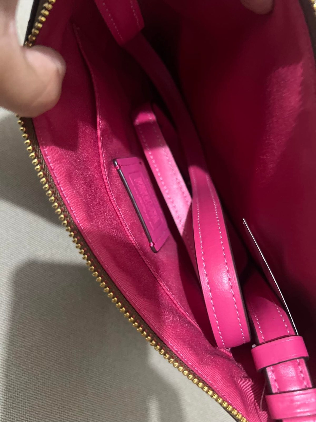 ORIG & IMPORTED Coach Rowan File Bag in Khaki/Pink