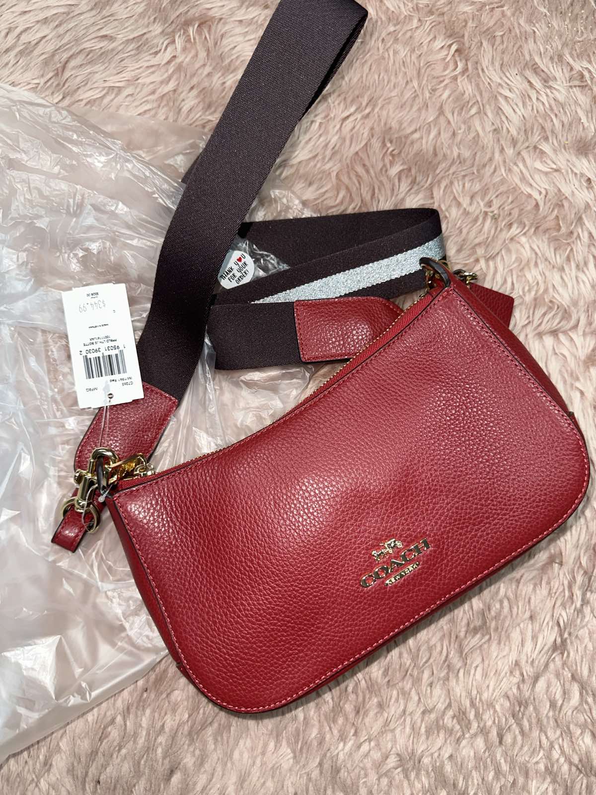 ORIG & IMPORTED Coach Jes Baguette Small Crossbody Red Bag