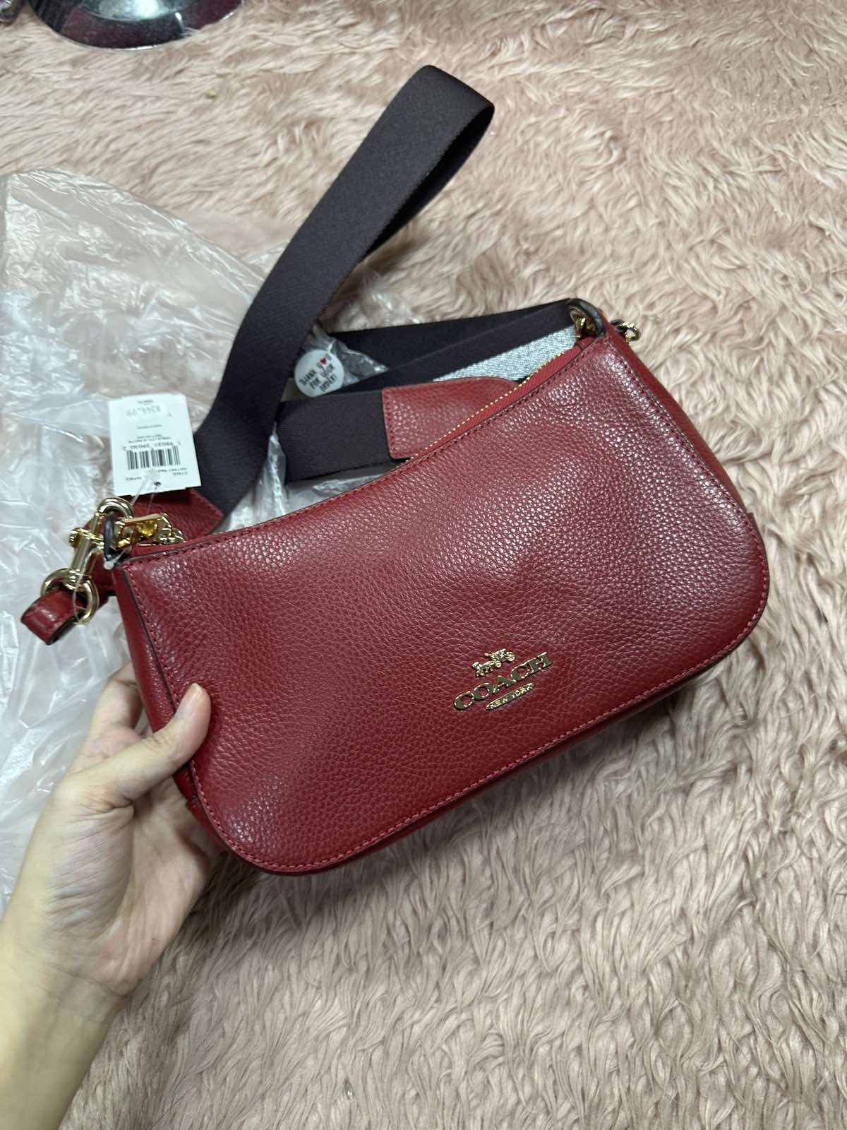 ORIG & IMPORTED Coach Jes Baguette Small Crossbody Red Bag