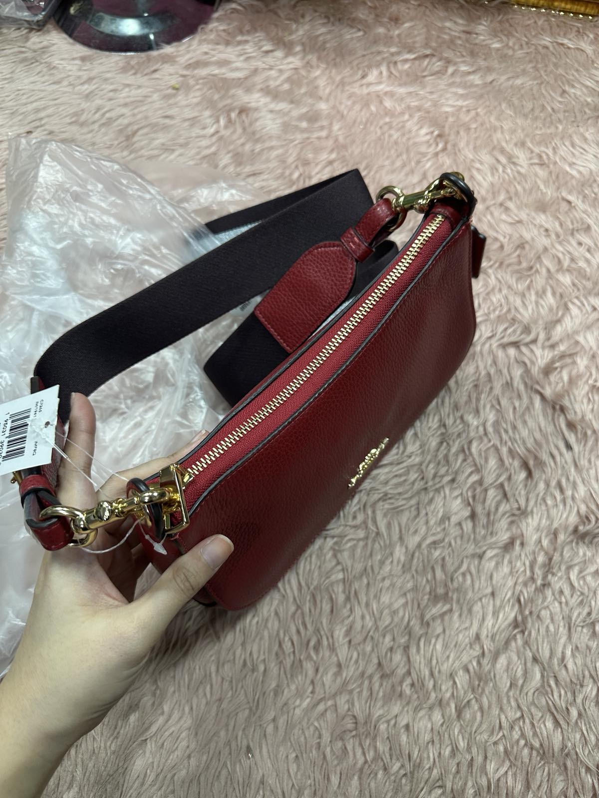 ORIG & IMPORTED Coach Jes Baguette Small Crossbody Red Bag