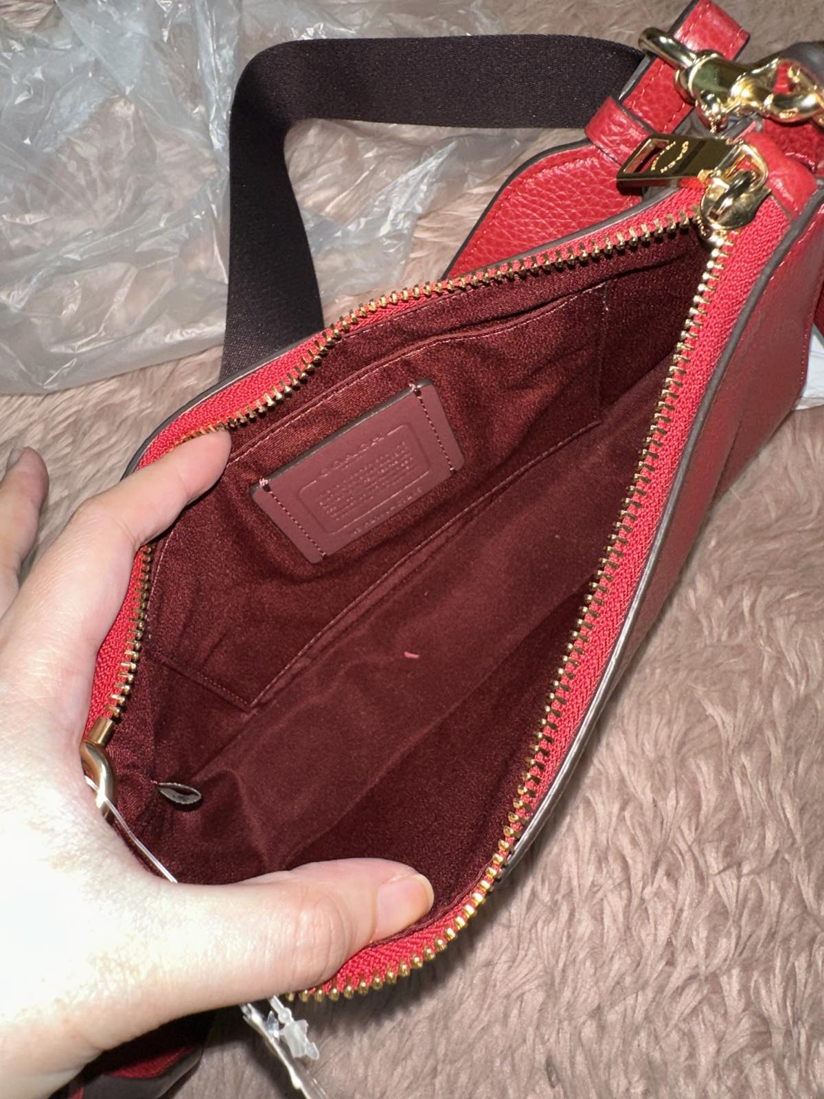 ORIG & IMPORTED Coach Jes Baguette Small Crossbody Red Bag