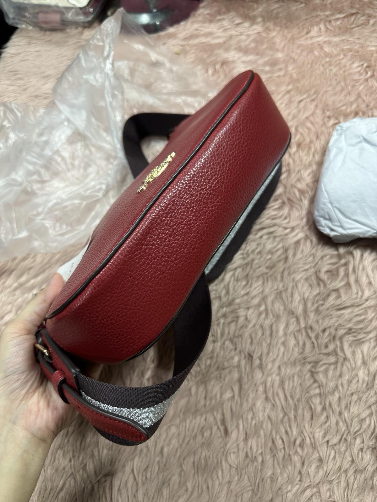 ORIG & IMPORTED Coach Jes Baguette Small Crossbody Red Bag