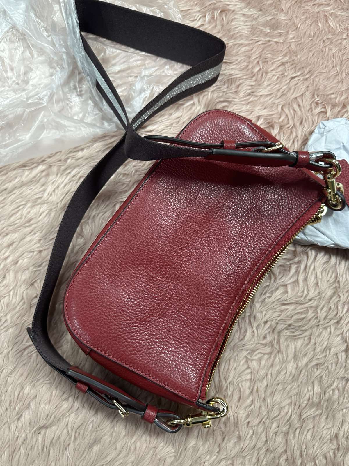 ORIG & IMPORTED Coach Jes Baguette Small Crossbody Red Bag