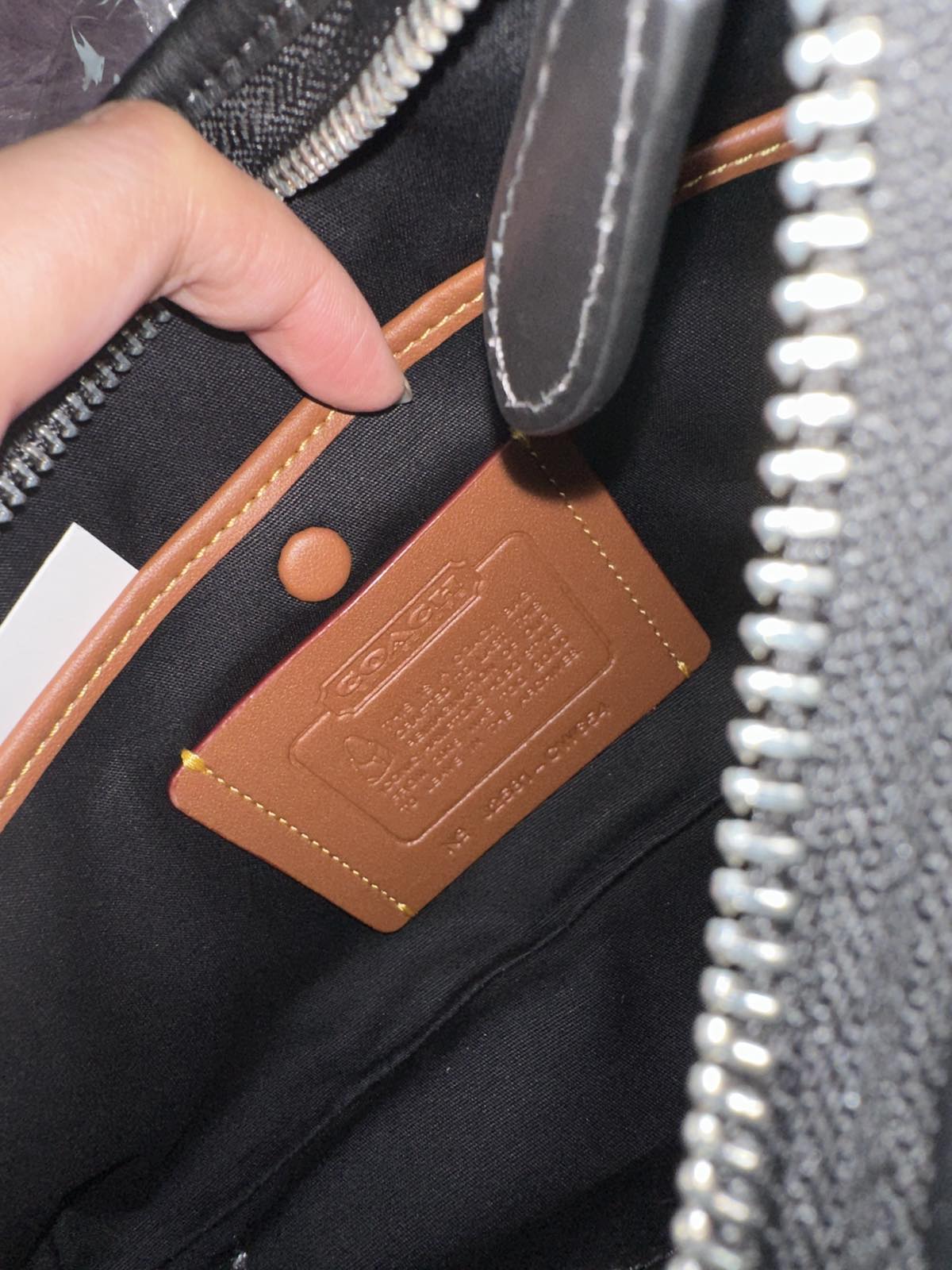 ORIG & IMPORTED Coach Retail Crystal Signature Jacquard Shoulder Black Bag