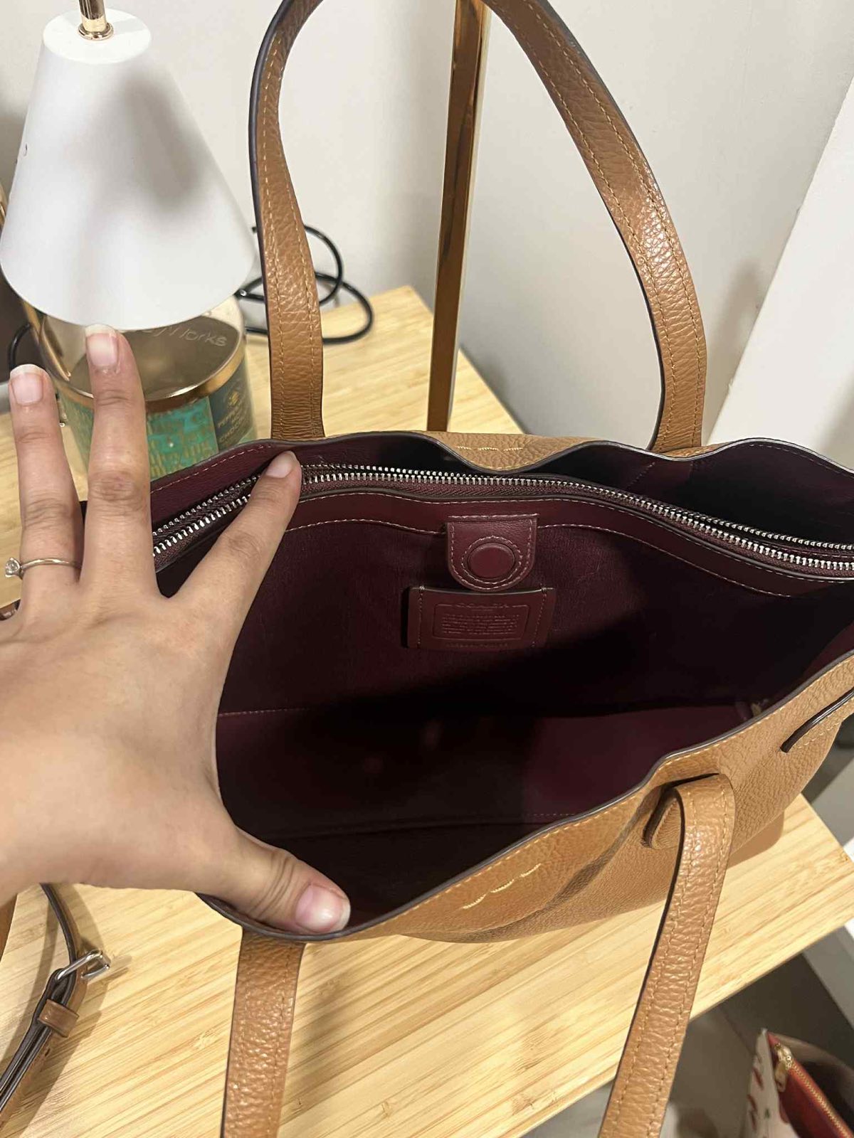 ORIG Preloved Coach Hanna Carryall Satchel Brown Bag