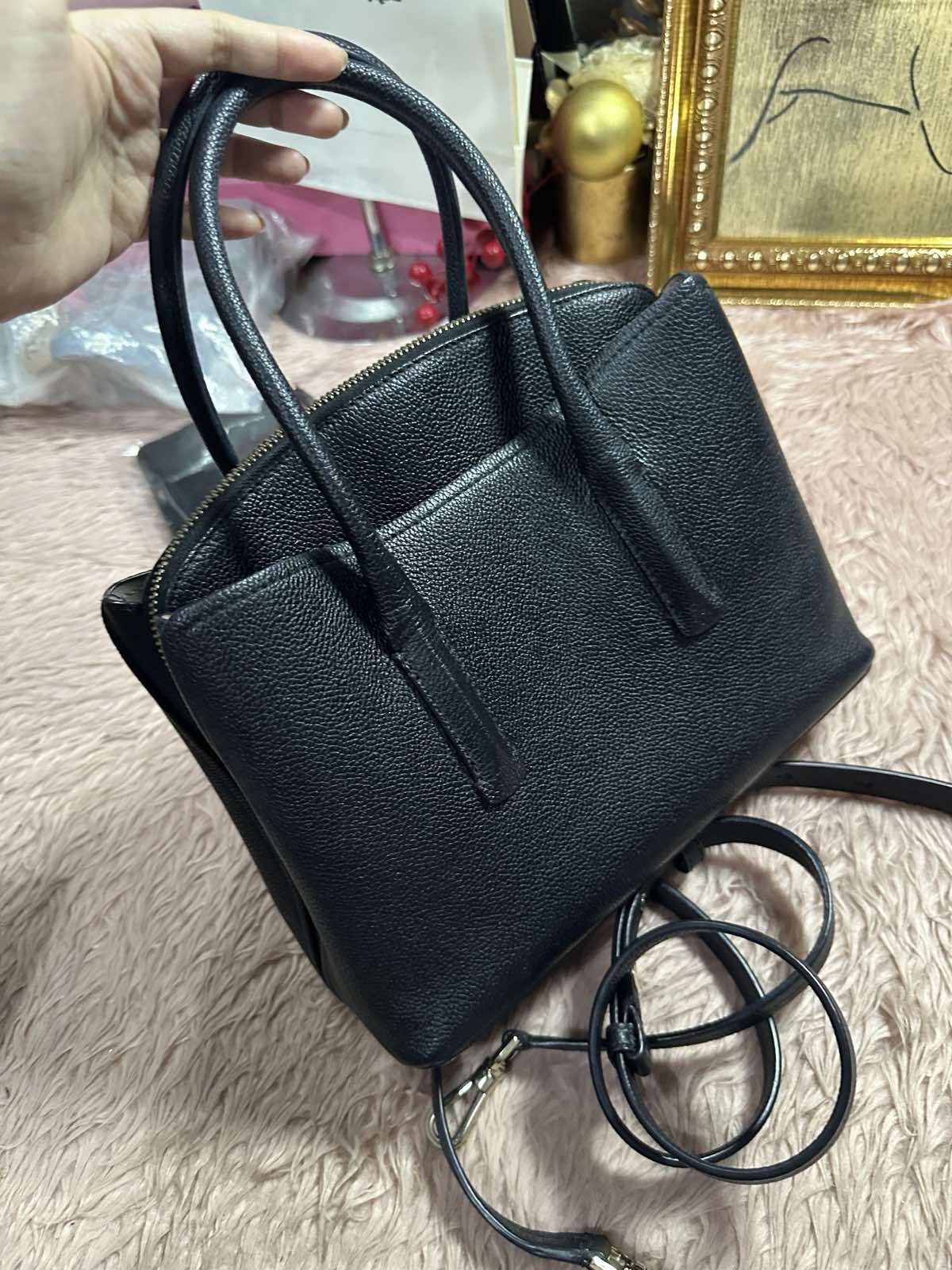 ORIG Preloved Kate Spade KS Margaux Medium Satchel Black Bag