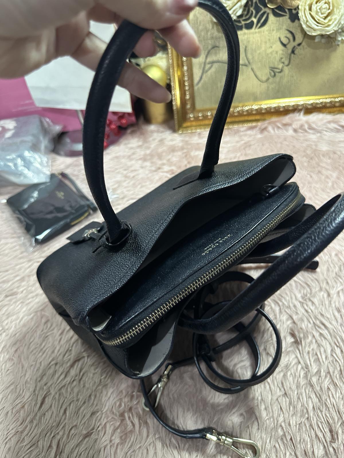 ORIG Preloved Kate Spade KS Margaux Medium Satchel Black Bag