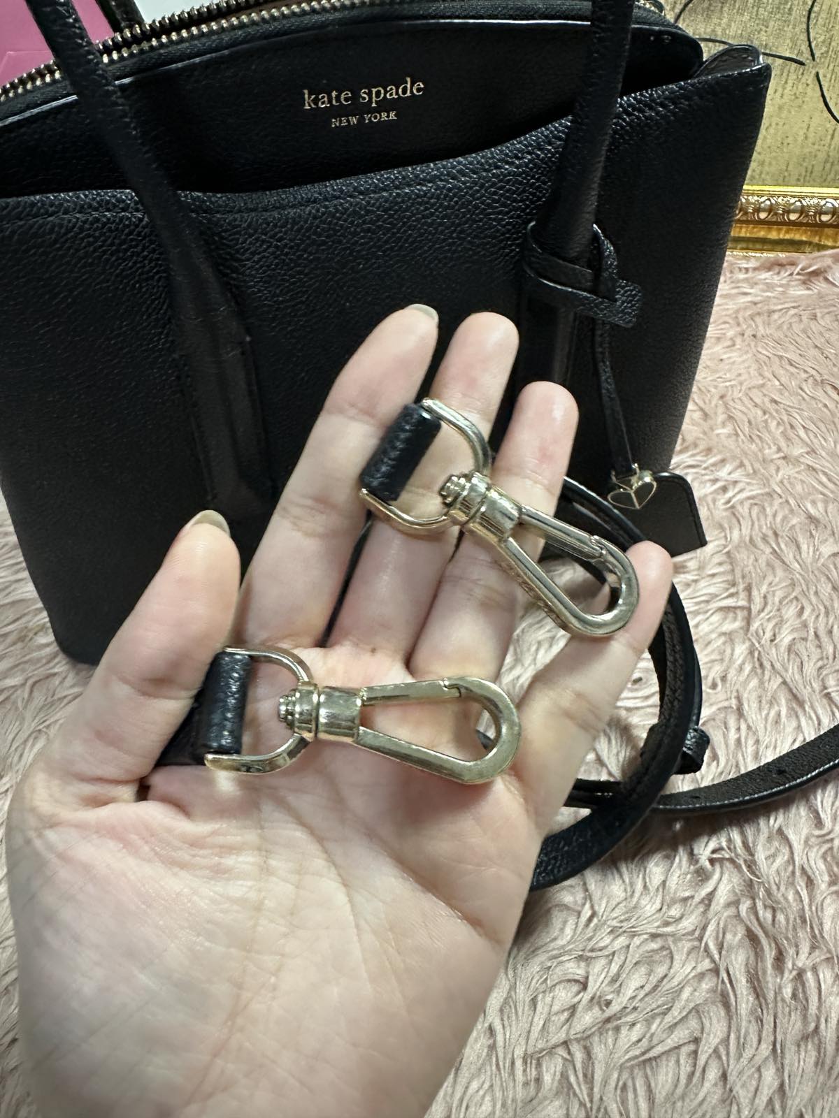 ORIG Preloved Kate Spade KS Margaux Medium Satchel Black Bag