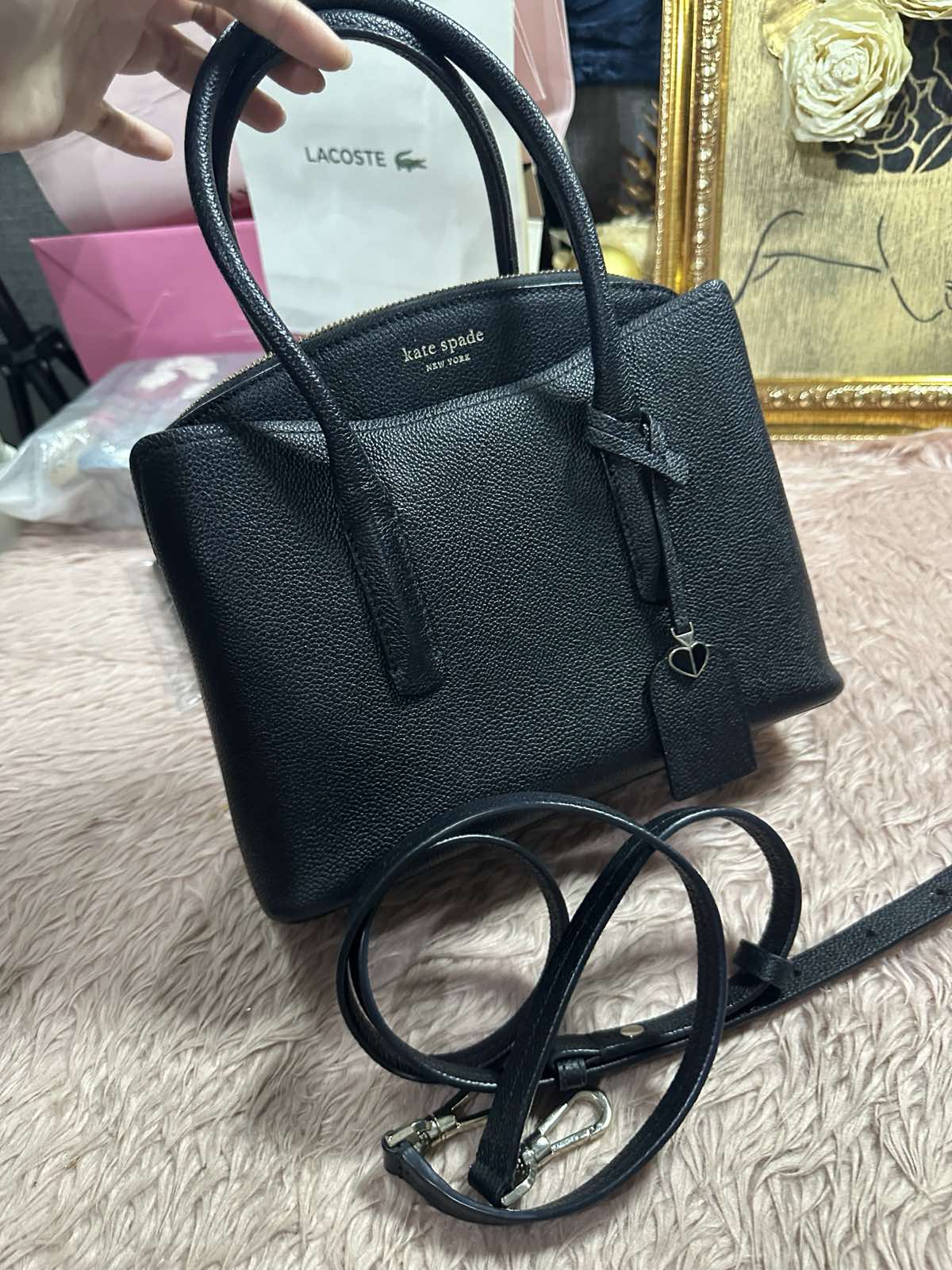 ORIG Preloved Kate Spade KS Margaux Medium Satchel Black Bag