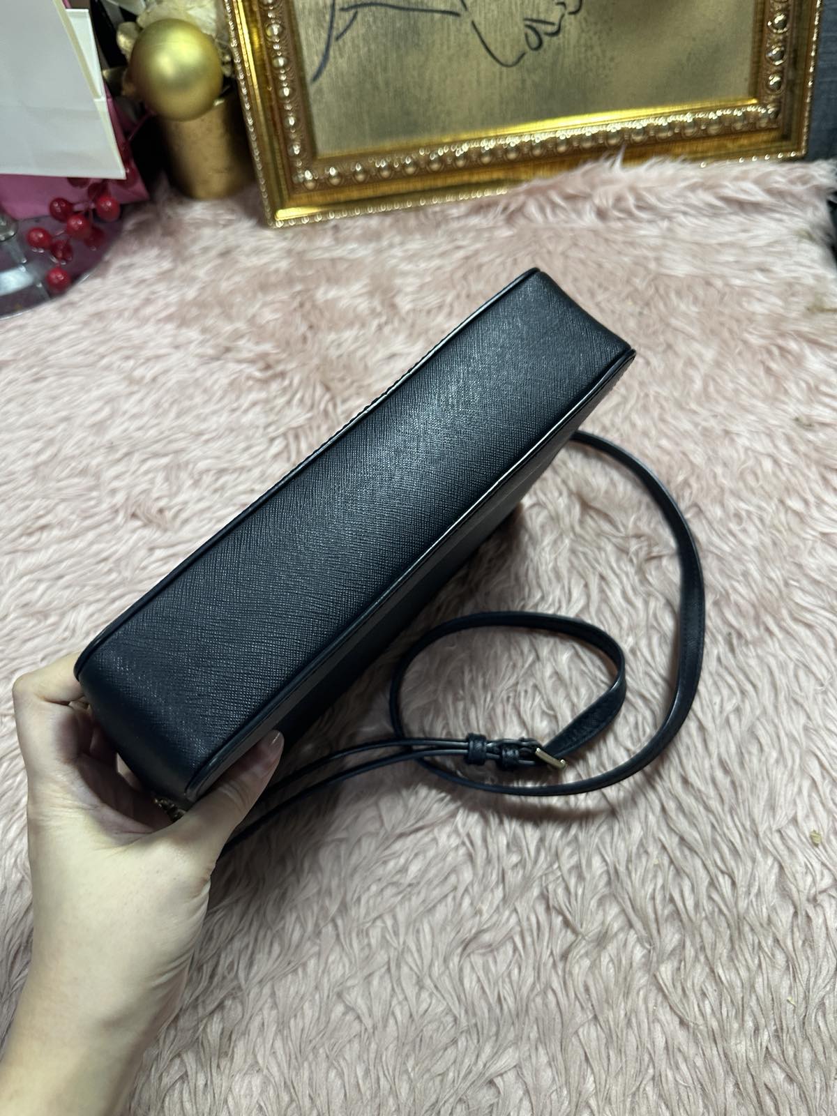 ORIG Preloved Michael Kors MK Black Jet Set Camera Bag