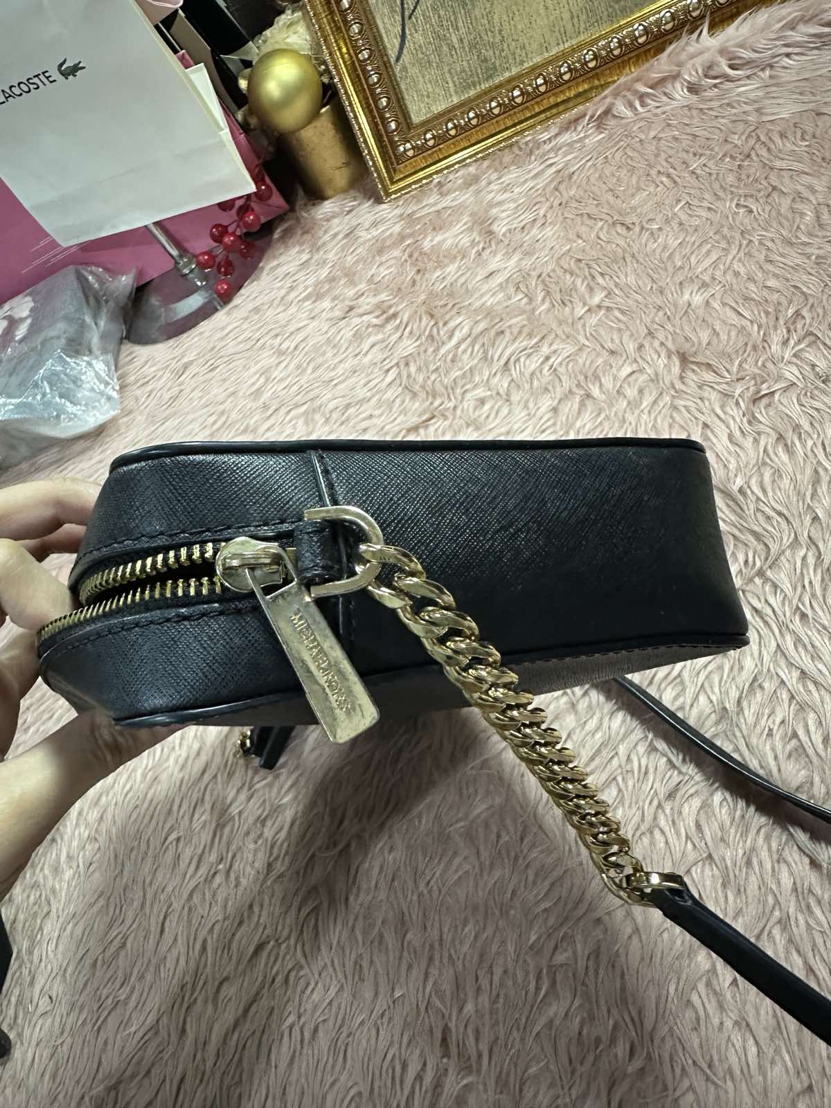 ORIG Preloved Michael Kors MK Black Jet Set Camera Bag