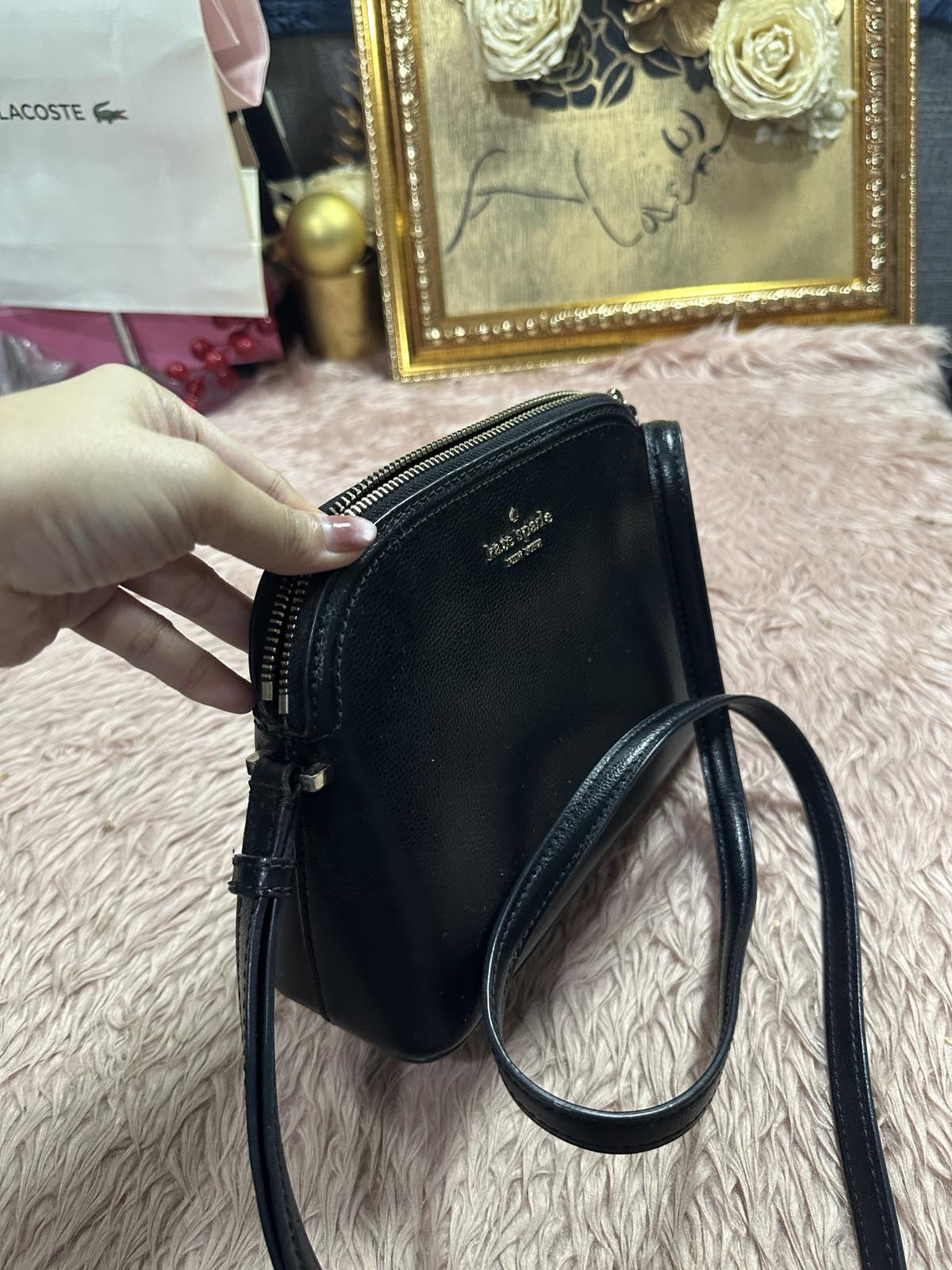 ORIG Preloved Michael Kors MK Black Jet Set Camera Bag