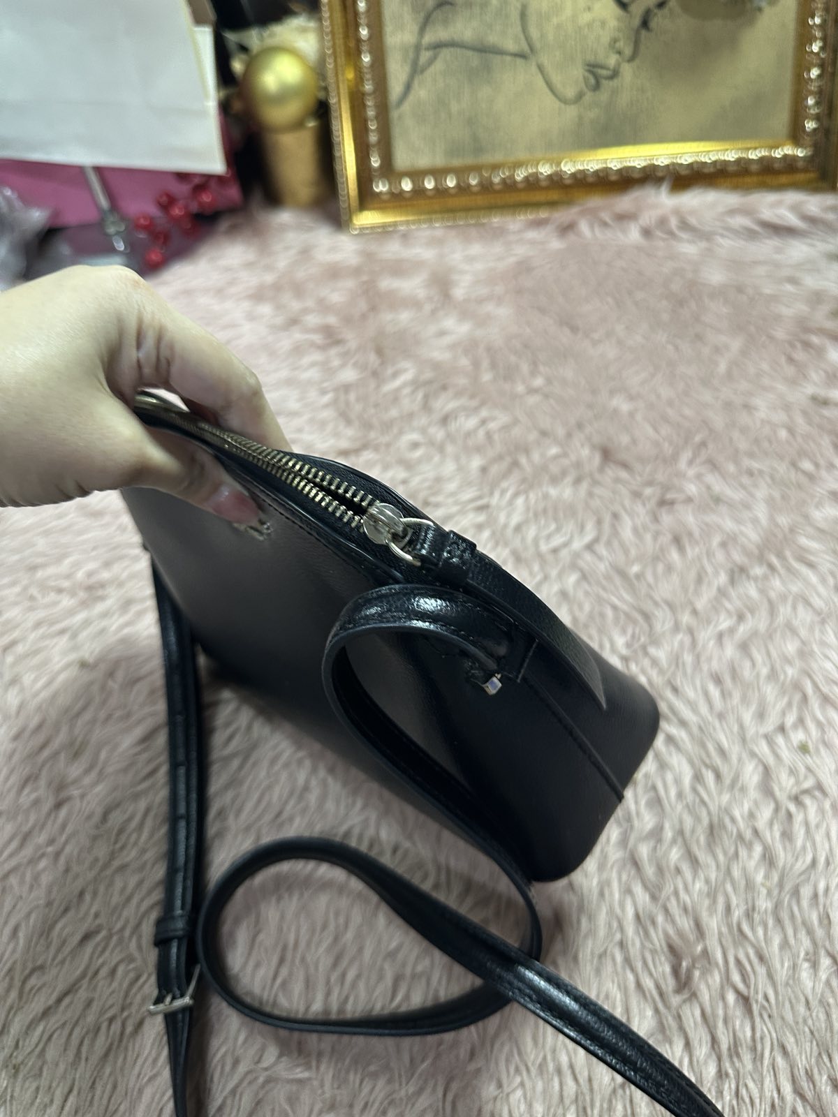 ORIG Preloved Michael Kors MK Black Jet Set Camera Bag