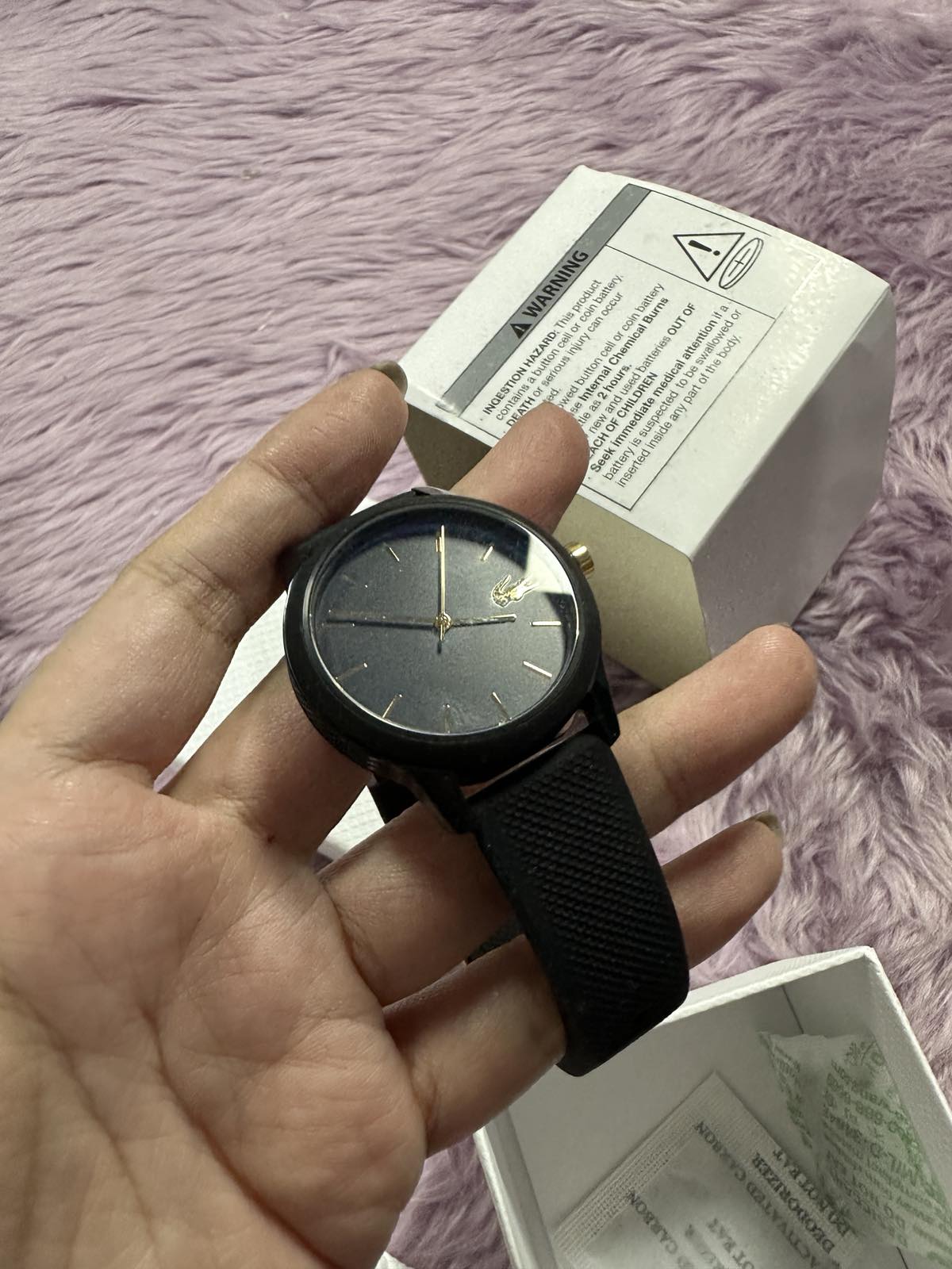 ORIG & IMPORTED Watch Women 36mm Black Gold Tone Logo LC.112.3.29.2929