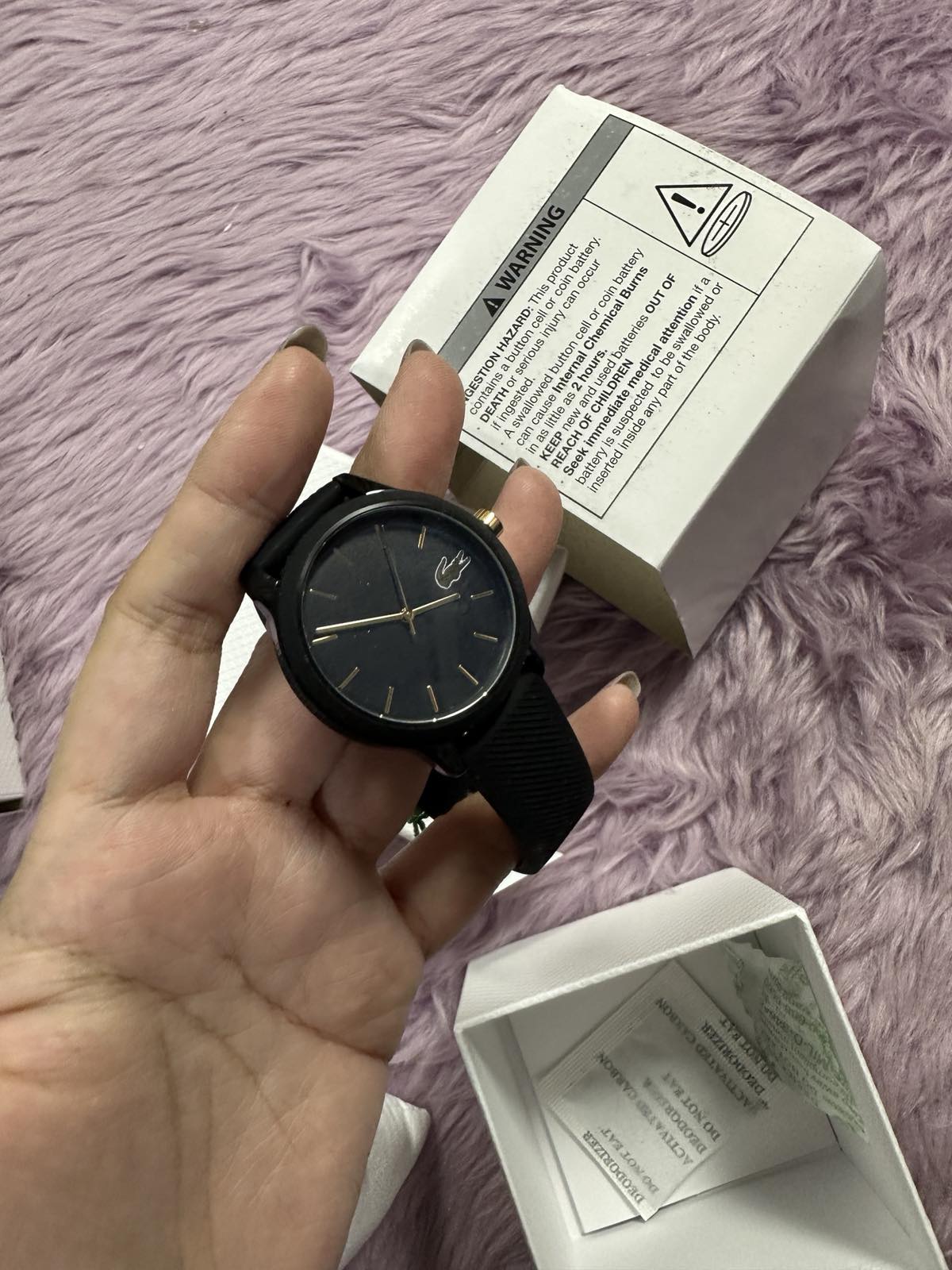 ORIG & IMPORTED Watch Women 36mm Black Gold Tone Logo LC.112.3.29.2929