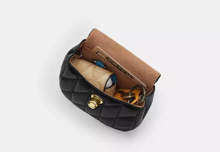 ORIG & IMPORTED COACH Turnlock Card Case In Blocked Signature Canvas