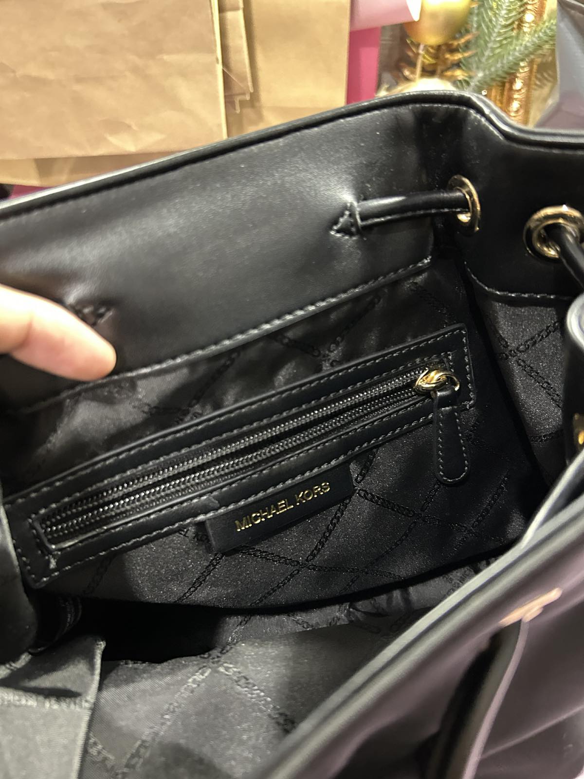 ORIG Preloved MK Cara Small Nylon Backpack Black Bag