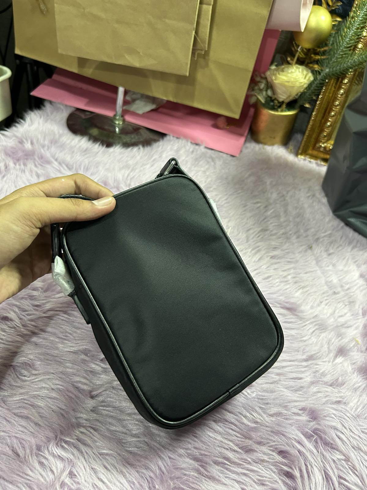 ORIG & IMPORTED MK Khai Nylon Crossbody Small Phone Black Bag