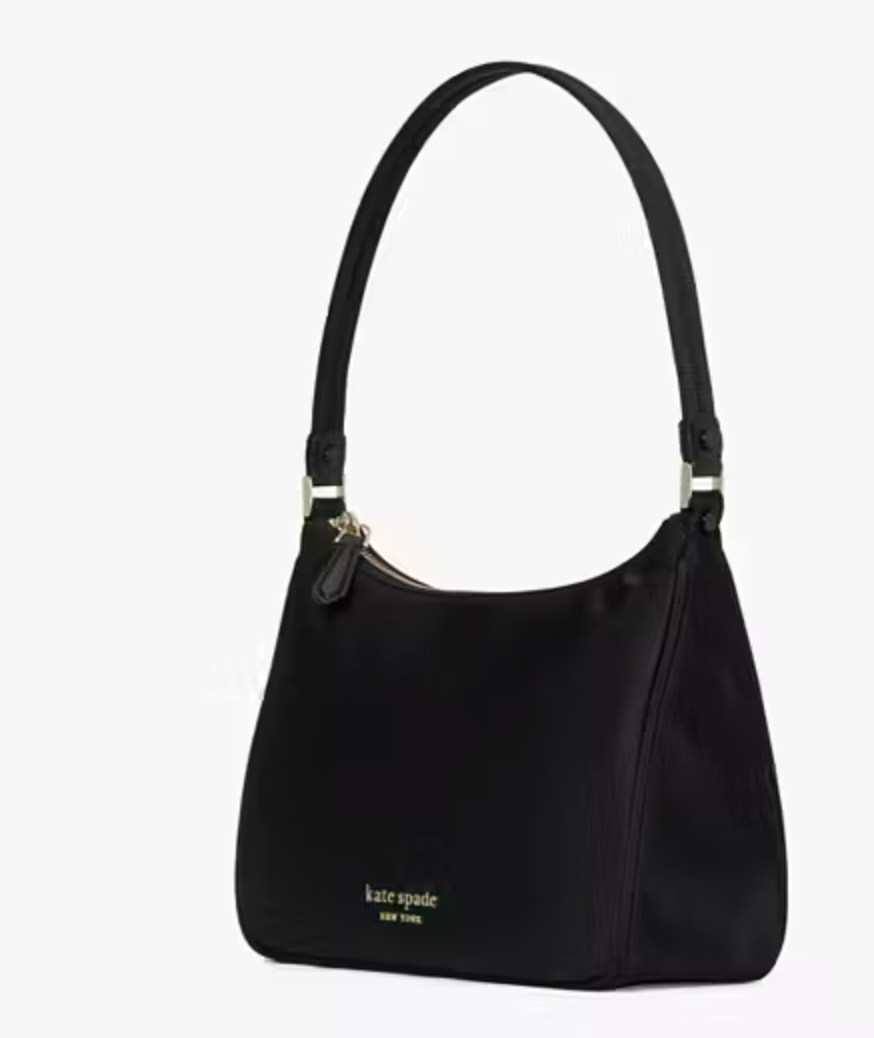ORIG Preloved Retail Kate Spade KS The Little Better Sam Nylon Small Shoulder Bag Black