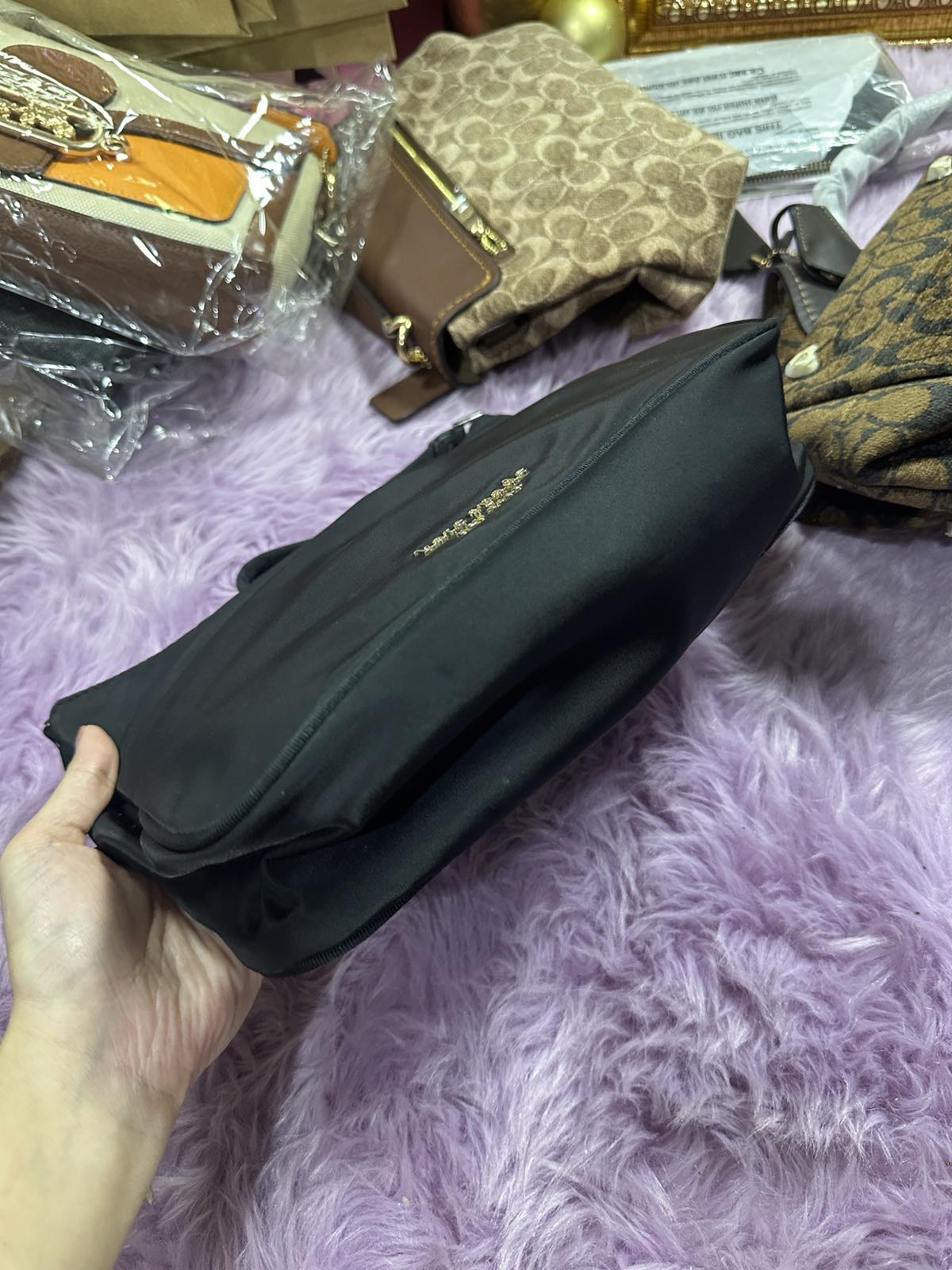 ORIG Preloved Retail Kate Spade KS The Little Better Sam Nylon Small Shoulder Bag Black