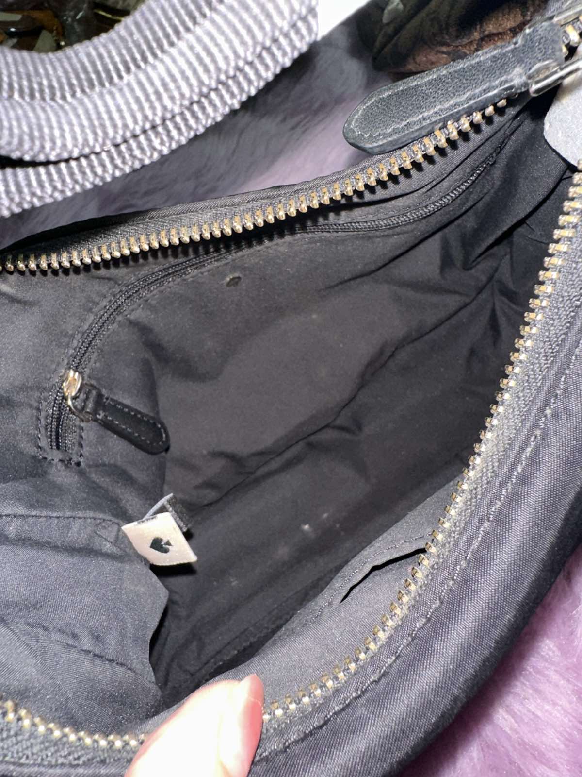 ORIG Preloved Retail Kate Spade KS The Little Better Sam Nylon Small Shoulder Bag Black