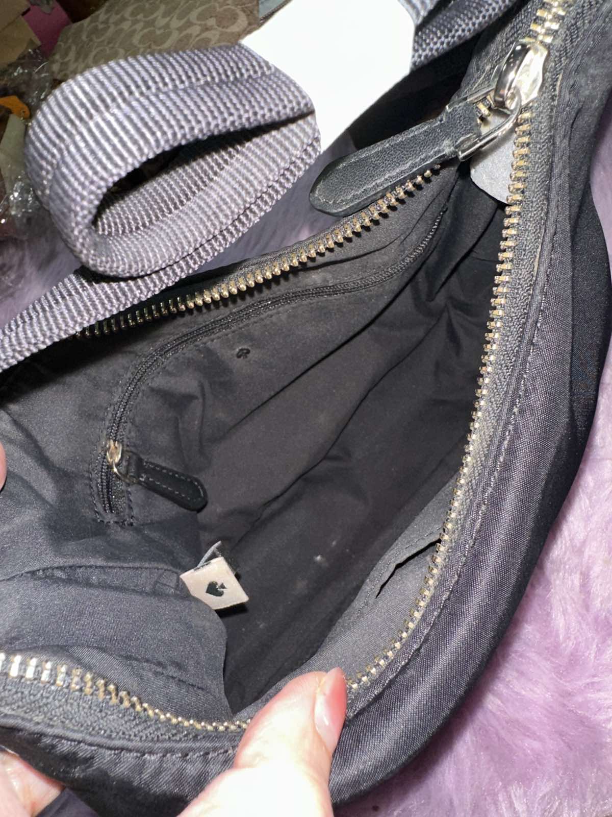 ORIG Preloved Retail Kate Spade KS The Little Better Sam Nylon Small Shoulder Bag Black