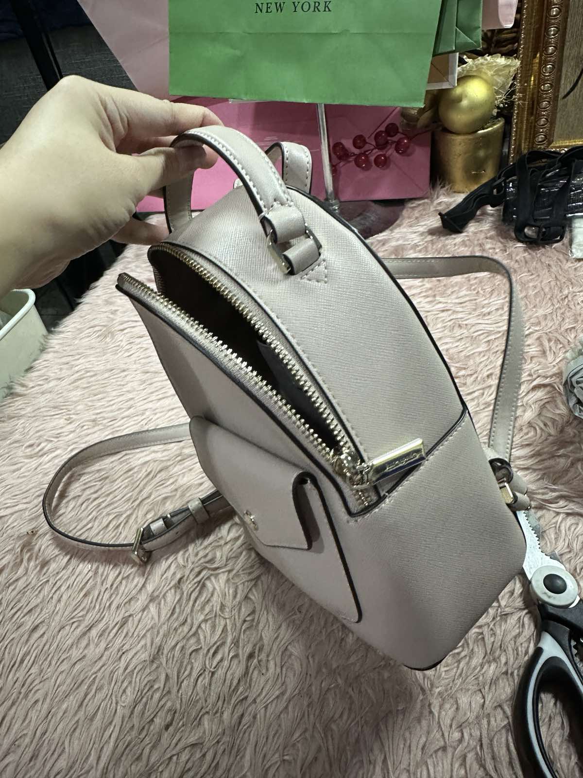 ORIG & IMPORTED KateSpade KS Schuyler Mini Backpack Bag Warm Beige