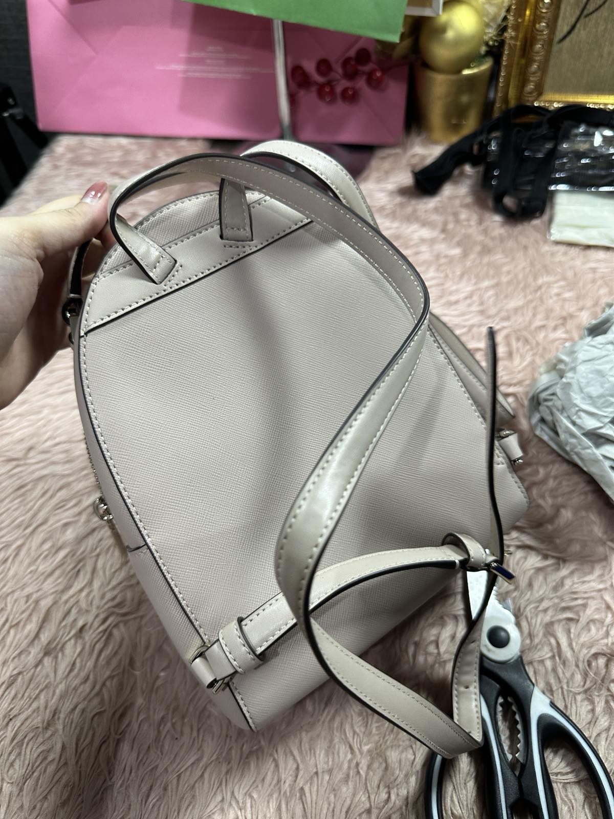 ORIG & IMPORTED KateSpade KS Schuyler Mini Backpack Bag Warm Beige