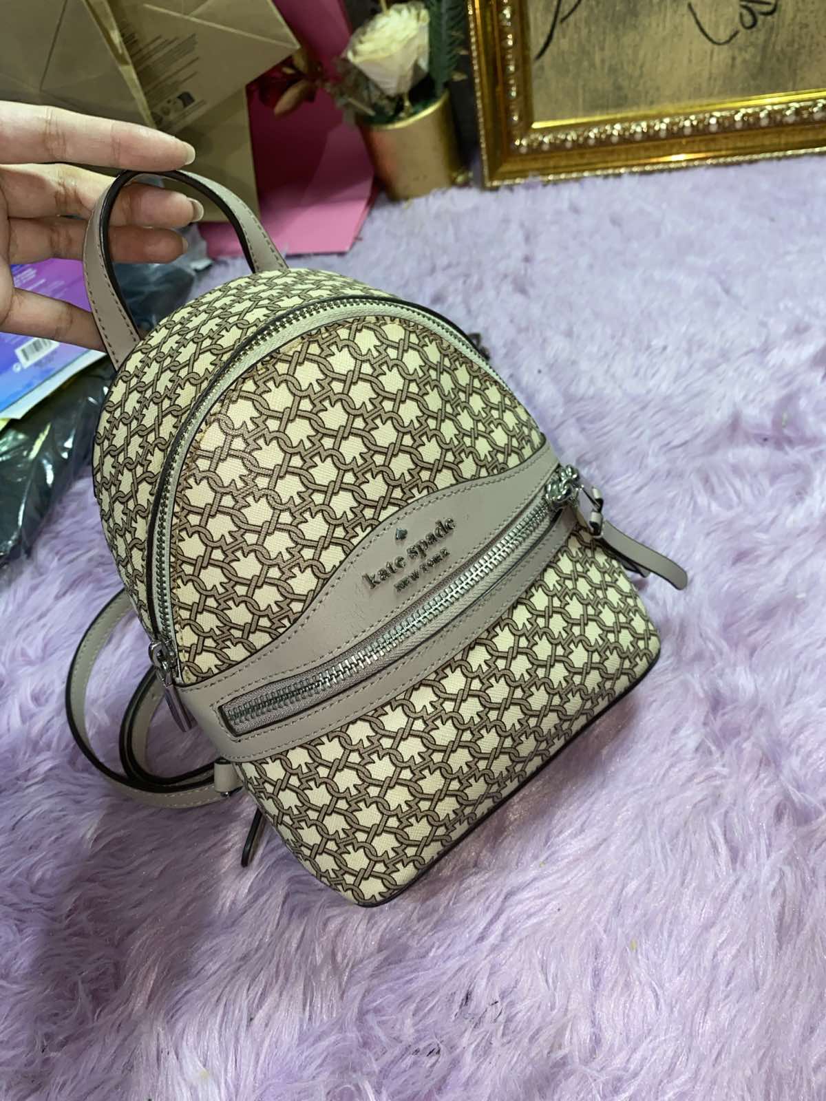 ORIG Preloved KateSpade KS Natalia Top Handle Satchel Quilted Black Bag