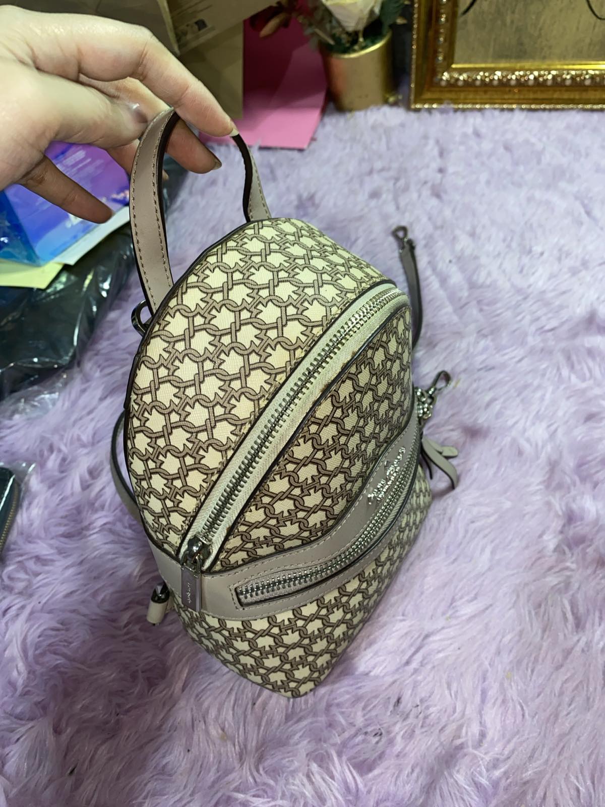 ORIG Preloved KateSpade KS Natalia Top Handle Satchel Quilted Black Bag