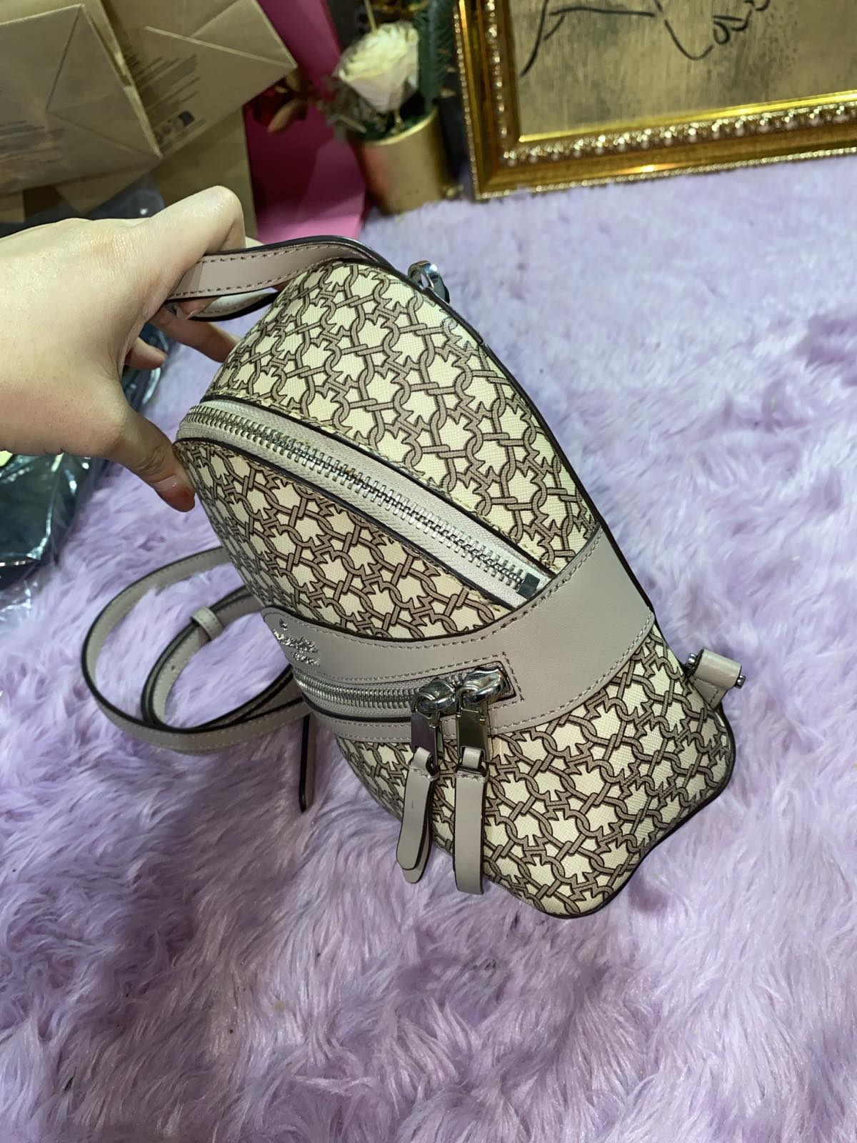 ORIG Preloved KateSpade KS Natalia Top Handle Satchel Quilted Black Bag