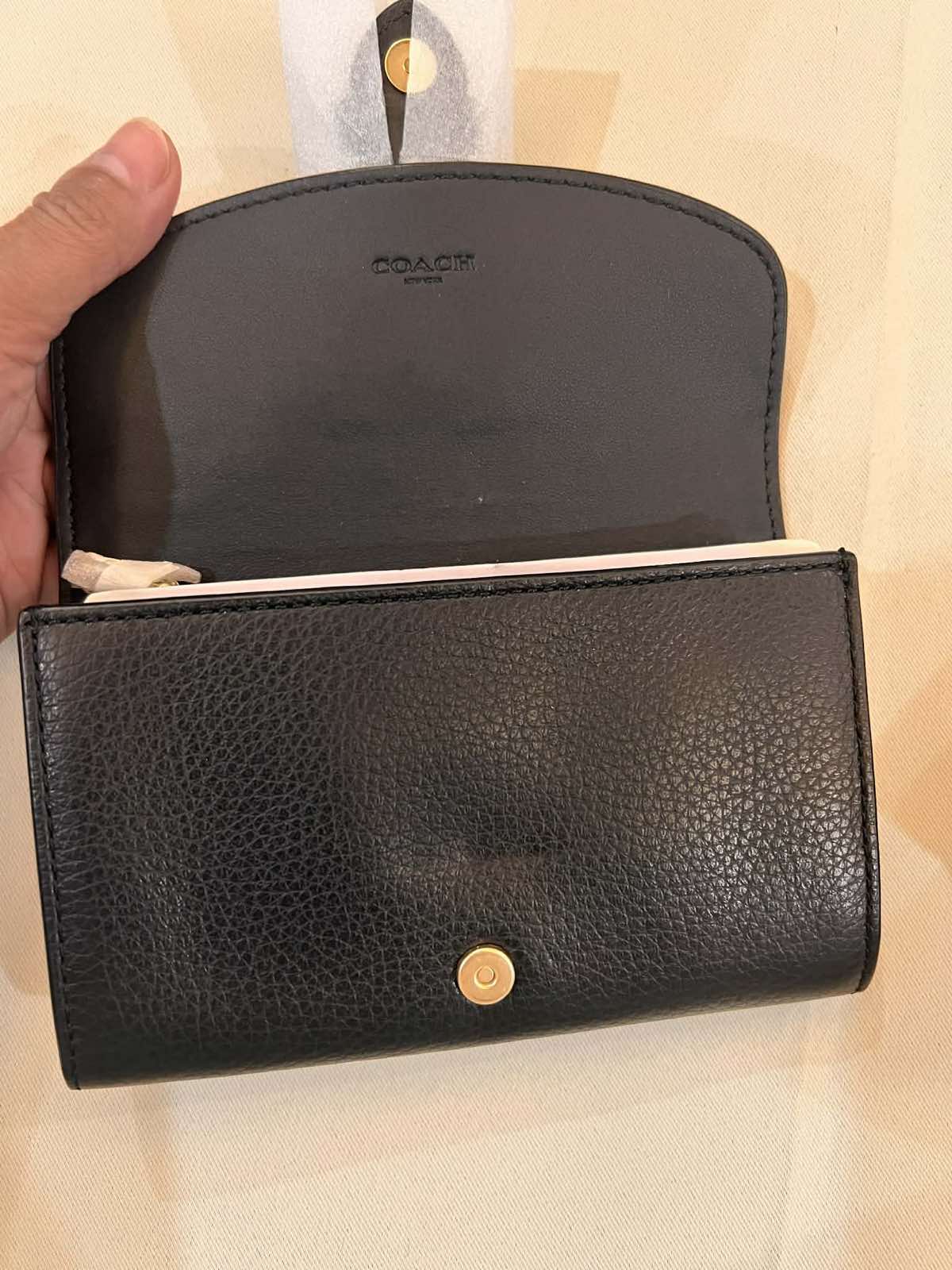 ORIG & IMPORTED Coach Kleo Medium Flap Black Wallet