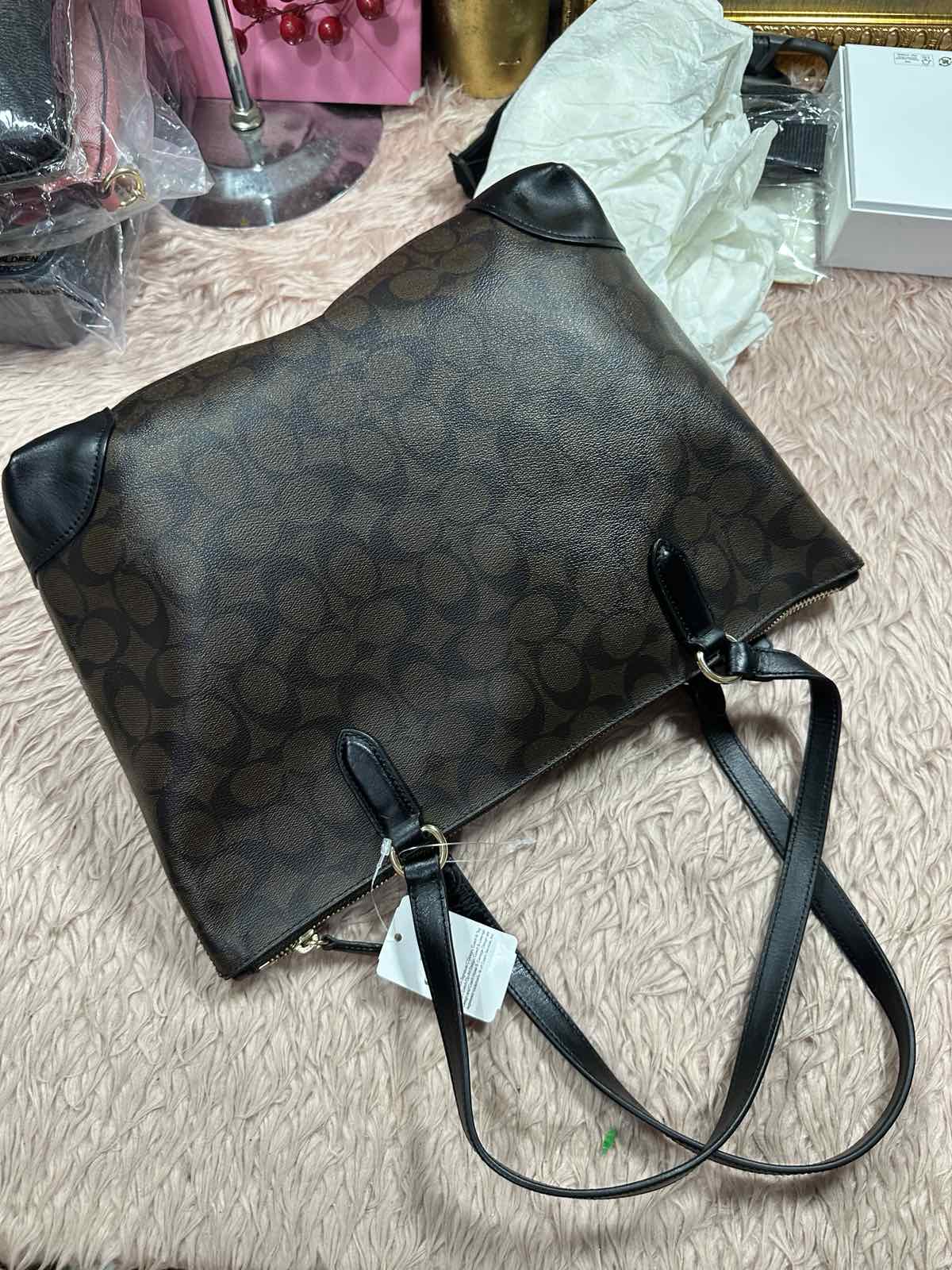 ORIG & IMPORTED Coach RARE Zip Top Tote Brown Medium Bag