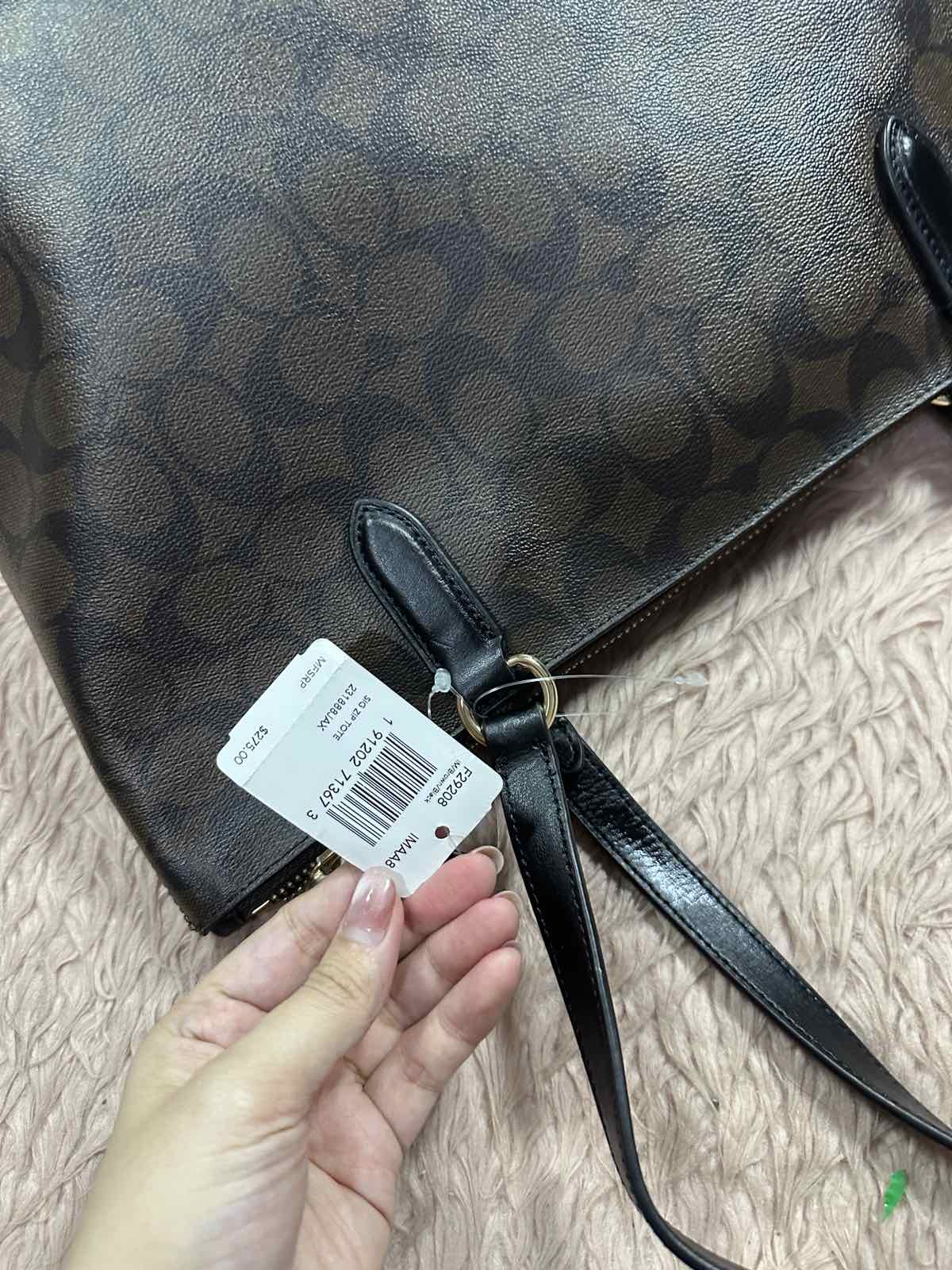 ORIG & IMPORTED Coach RARE Zip Top Tote Brown Medium Bag