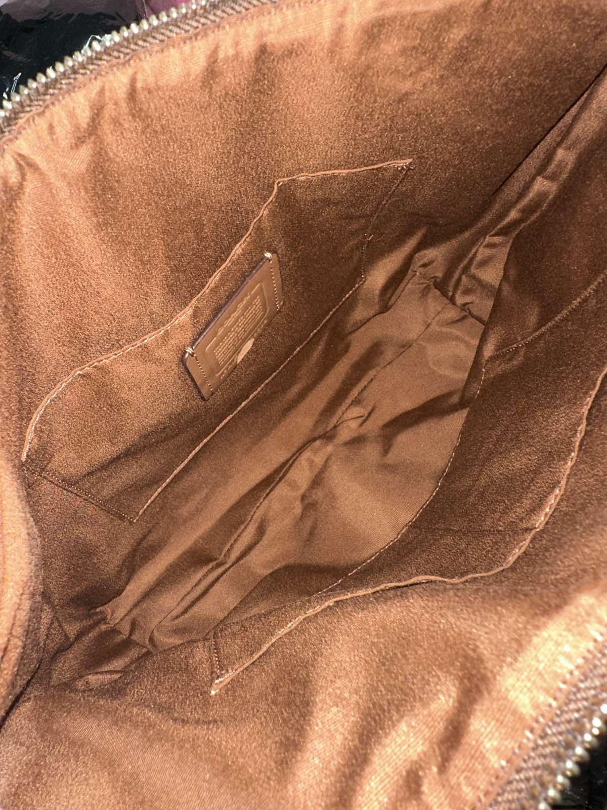 ORIG & IMPORTED Coach RARE Zip Top Tote Khaki Brown Medium Bag