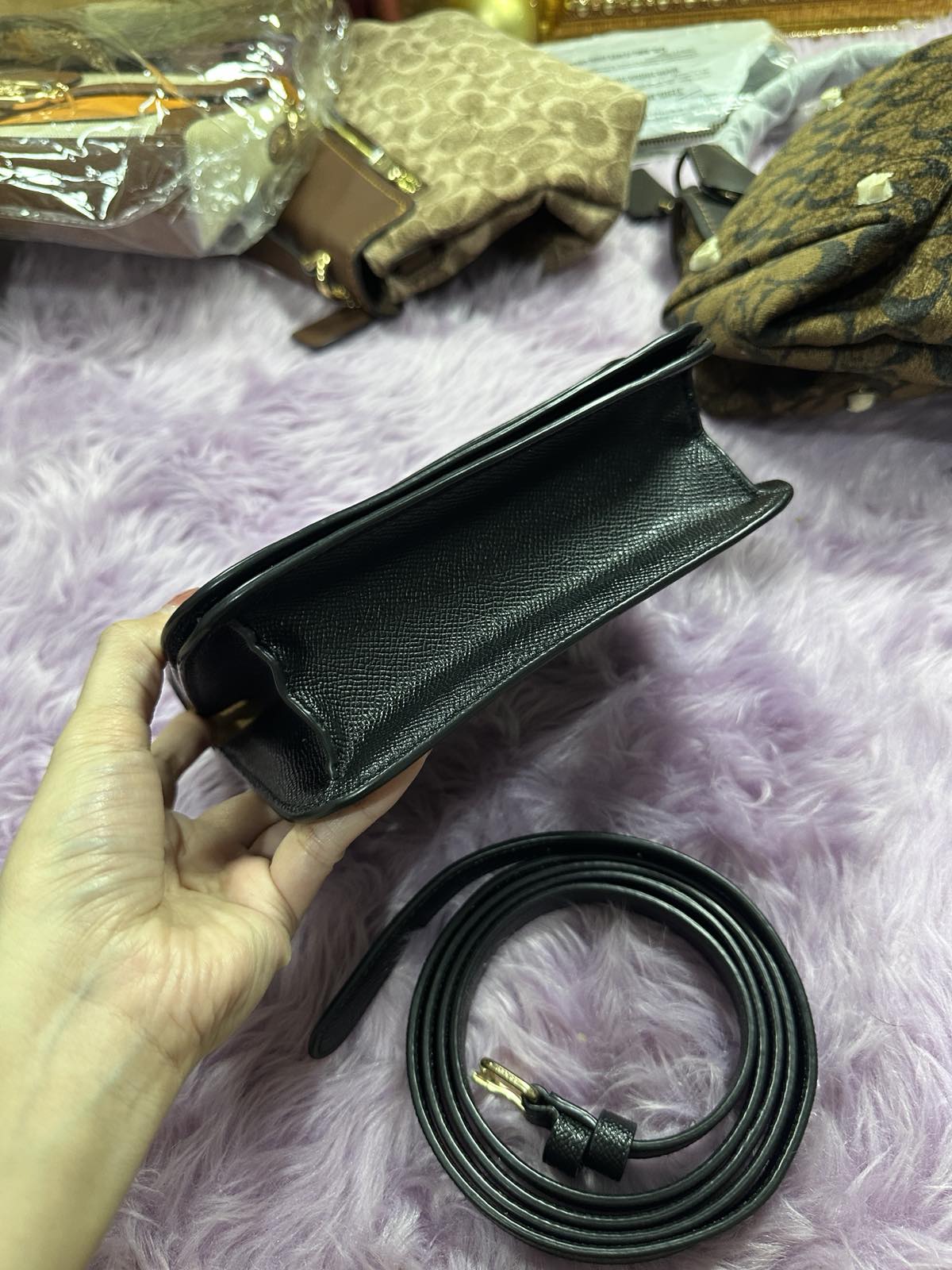 ORIG Preloved Coach Mini Brynn Black Bag