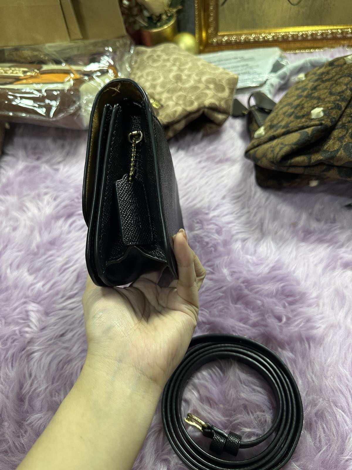 ORIG Preloved Coach Mini Brynn Black Bag
