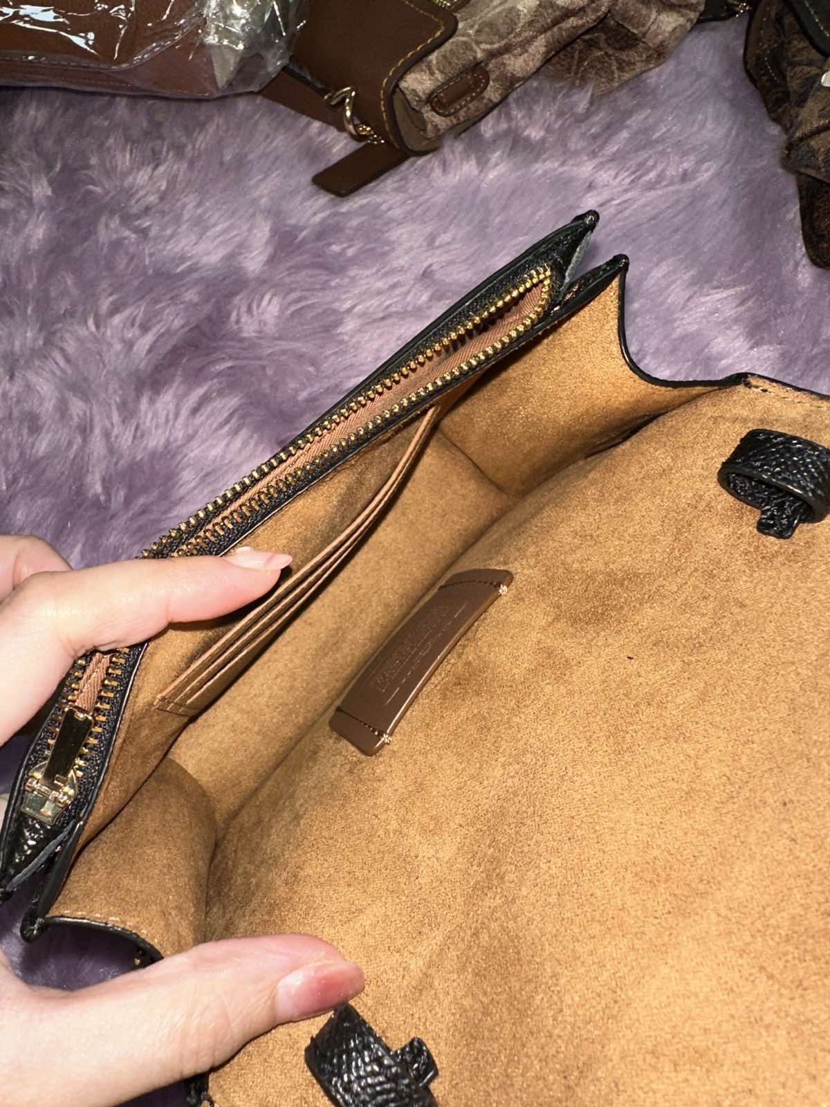 ORIG Preloved Coach Mini Brynn Black Bag