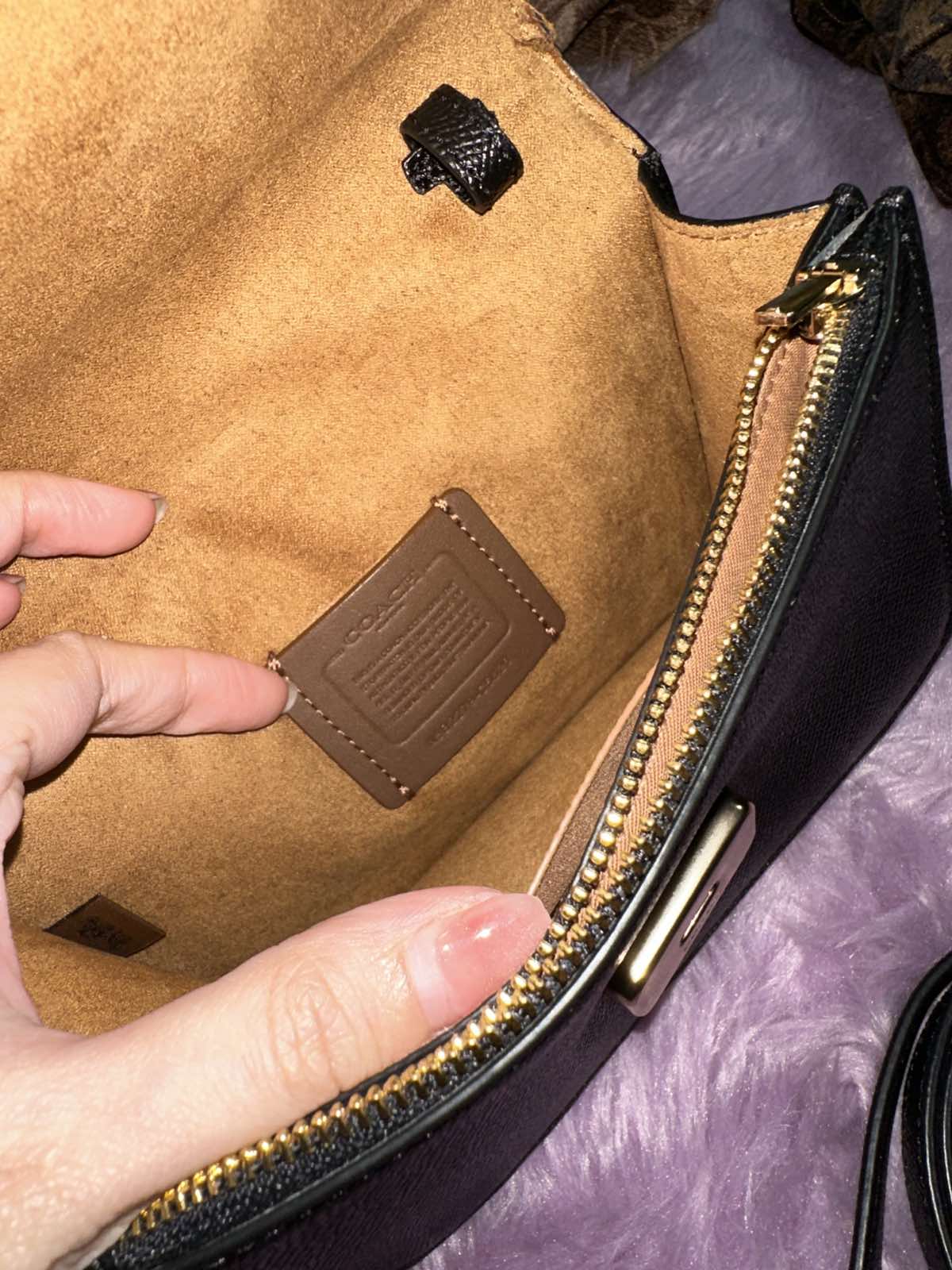 ORIG Preloved Coach Mini Brynn Black Bag