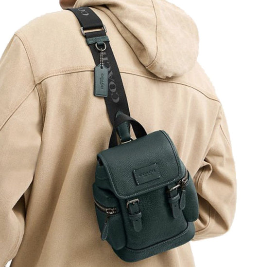 ORIG & IMPORTED Coach Sprint Sling Pack Men Green Small Body Bag