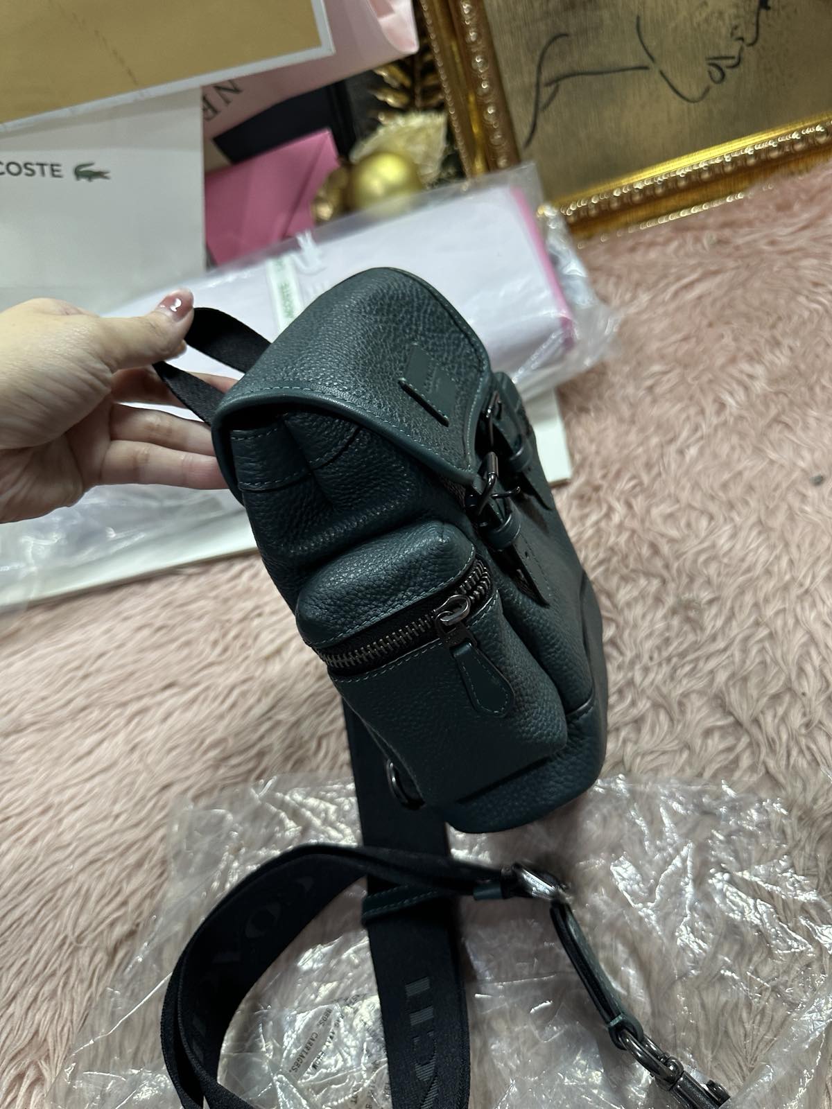 ORIG & IMPORTED Coach Sprint Sling Pack Men Green Small Body Bag