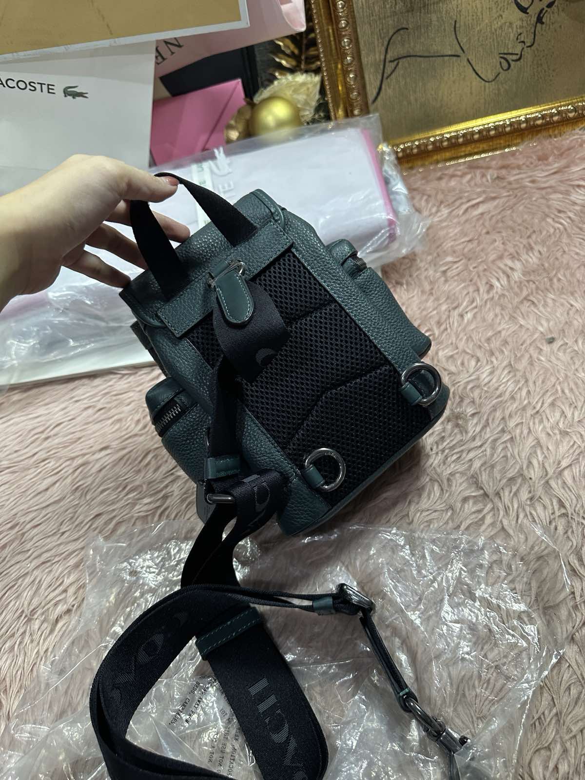 ORIG & IMPORTED Coach Sprint Sling Pack Men Green Small Body Bag