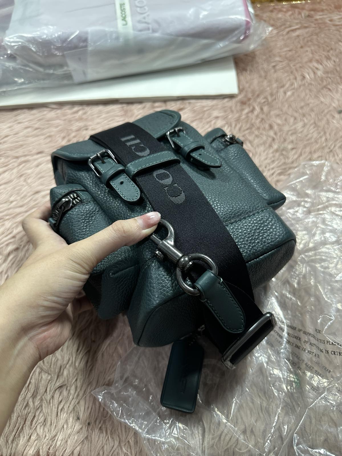 ORIG & IMPORTED Coach Sprint Sling Pack Men Green Small Body Bag