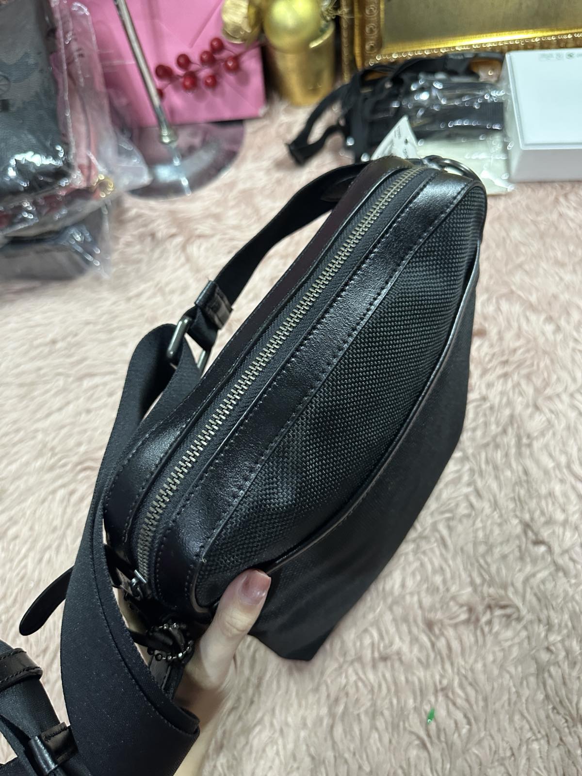 ORIG & IMPORTED Coach F37609 Nylon Men Black Bag