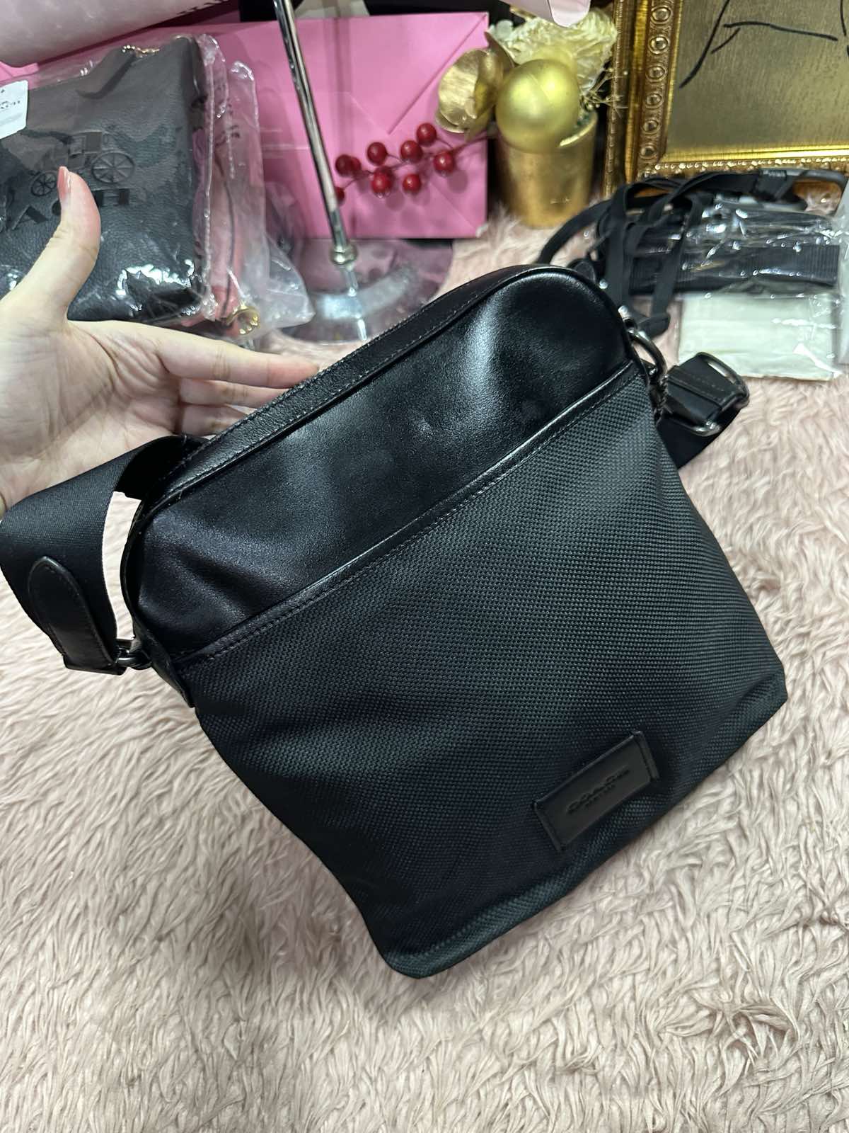 ORIG & IMPORTED Coach F37609 Nylon Men Black Bag