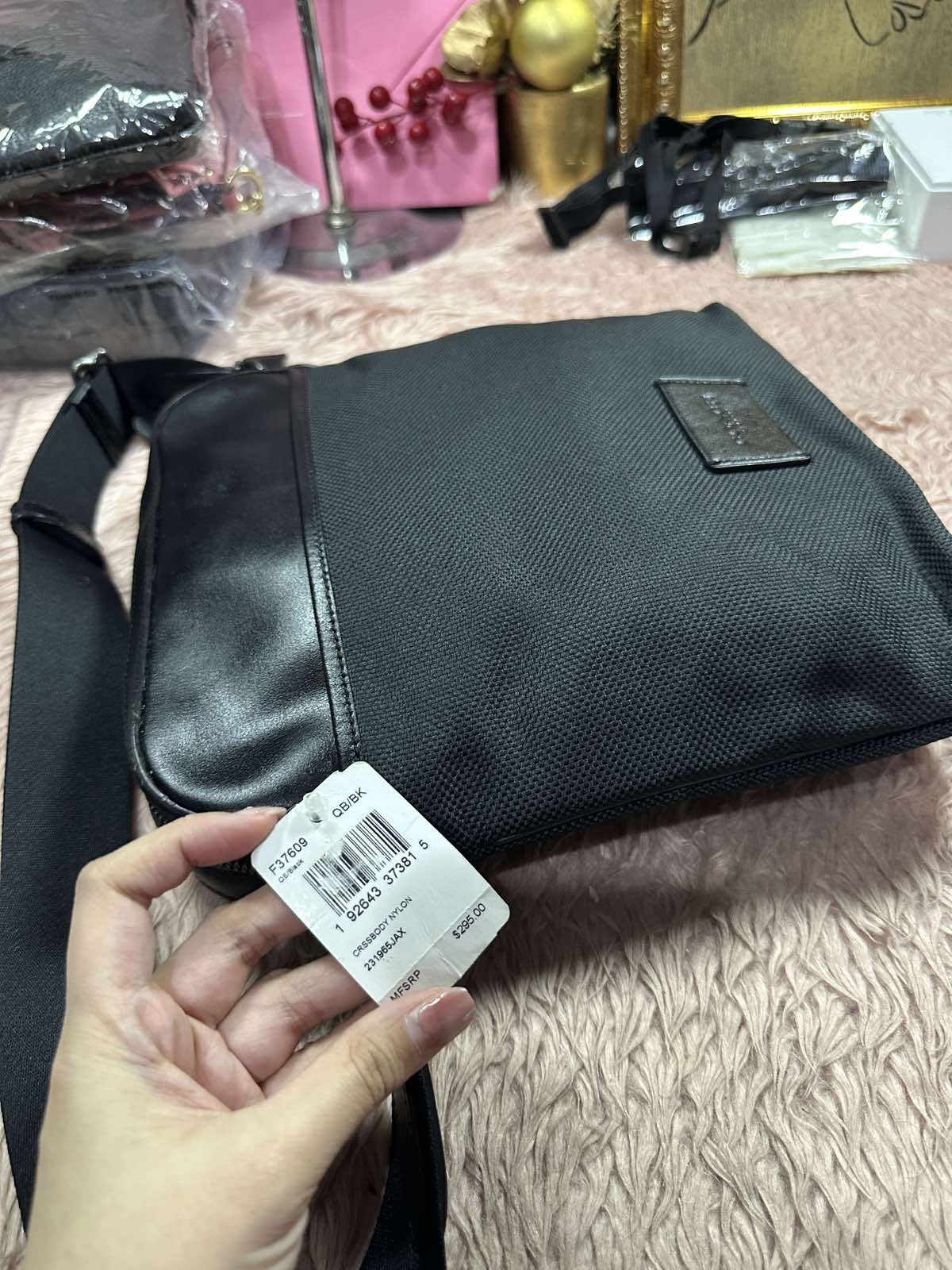 ORIG & IMPORTED Coach F37609 Nylon Men Black Bag