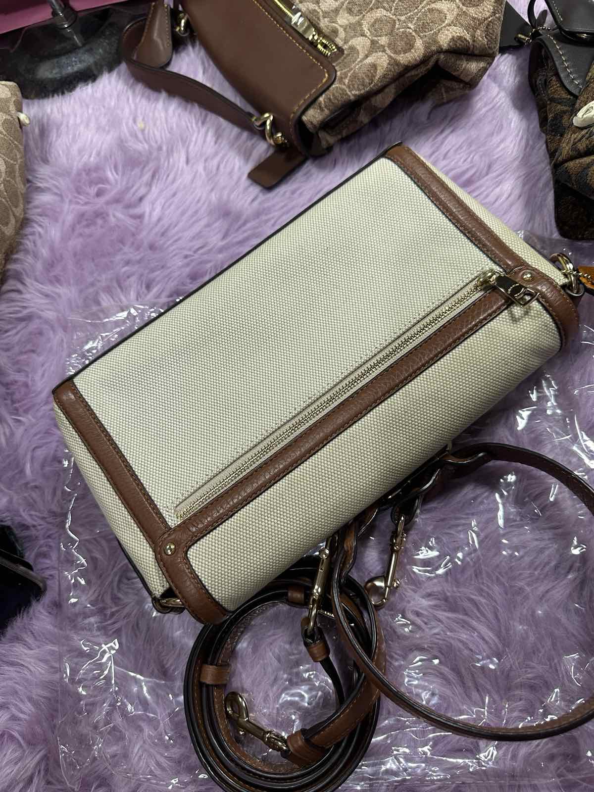 ORIG Preloved Coach Jade Shoulder Bag Orange Beige