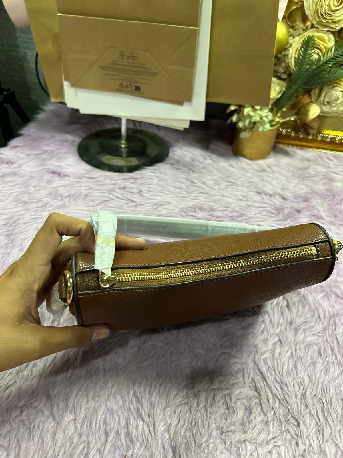 ORIG & IMPORTED Marc Jacobs MJ Drifter Small Convertible Shoulder Bag Cognac Brown