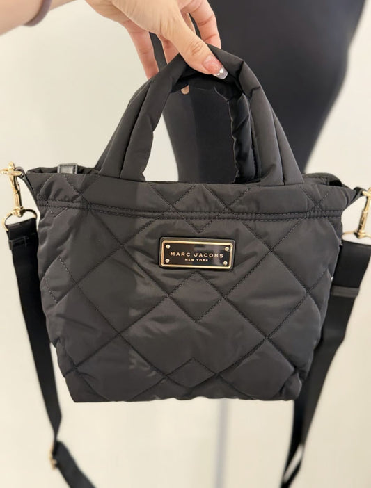 ORIG & IMPORTED Marc Jacobs MJ Quilted Nylon Mini Tote Bag in Black