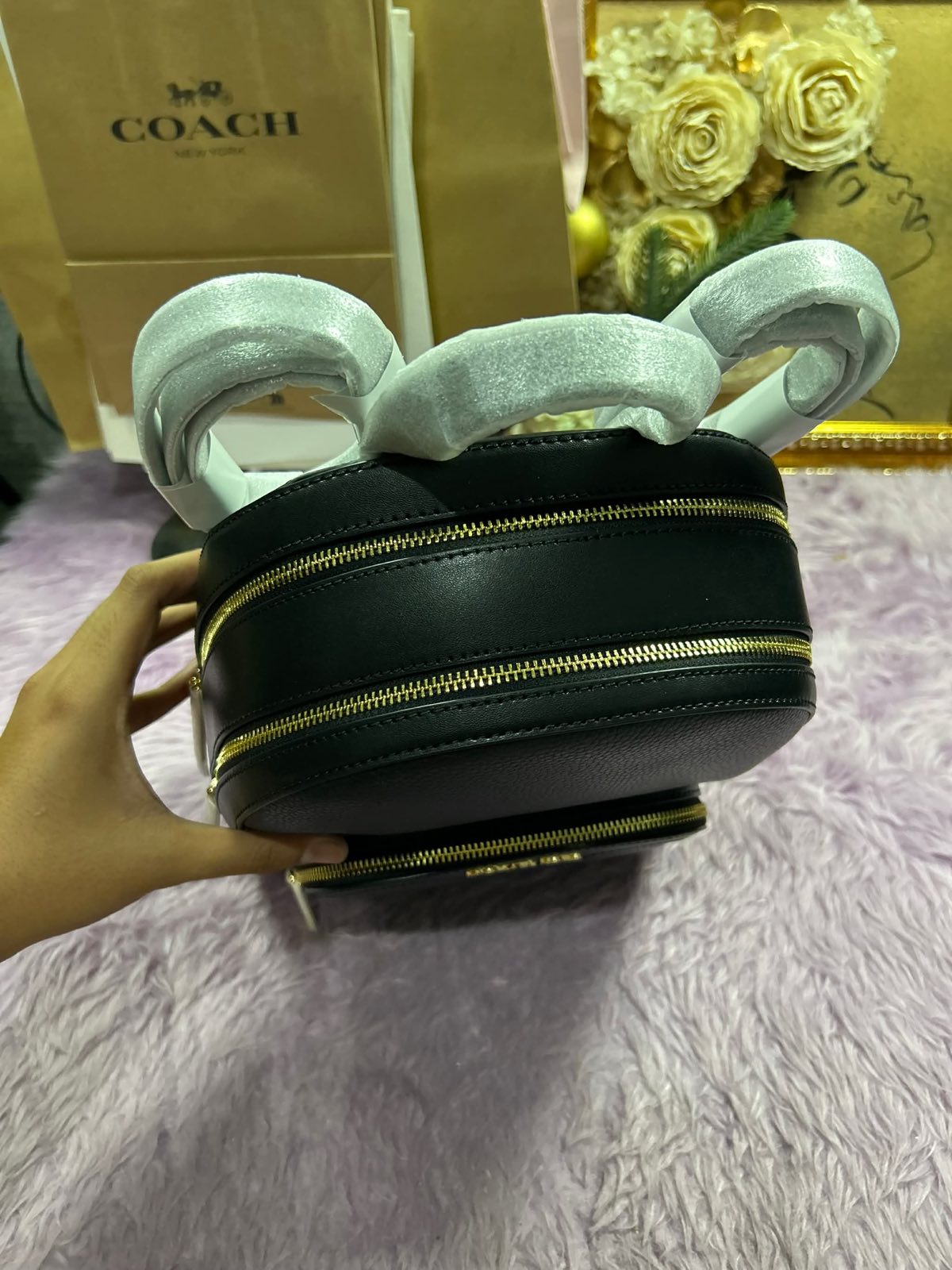 ORIG & IMPORTED Michael Kors  MK Jaycee Medium Pebbled Leather Backpack Bag in Black